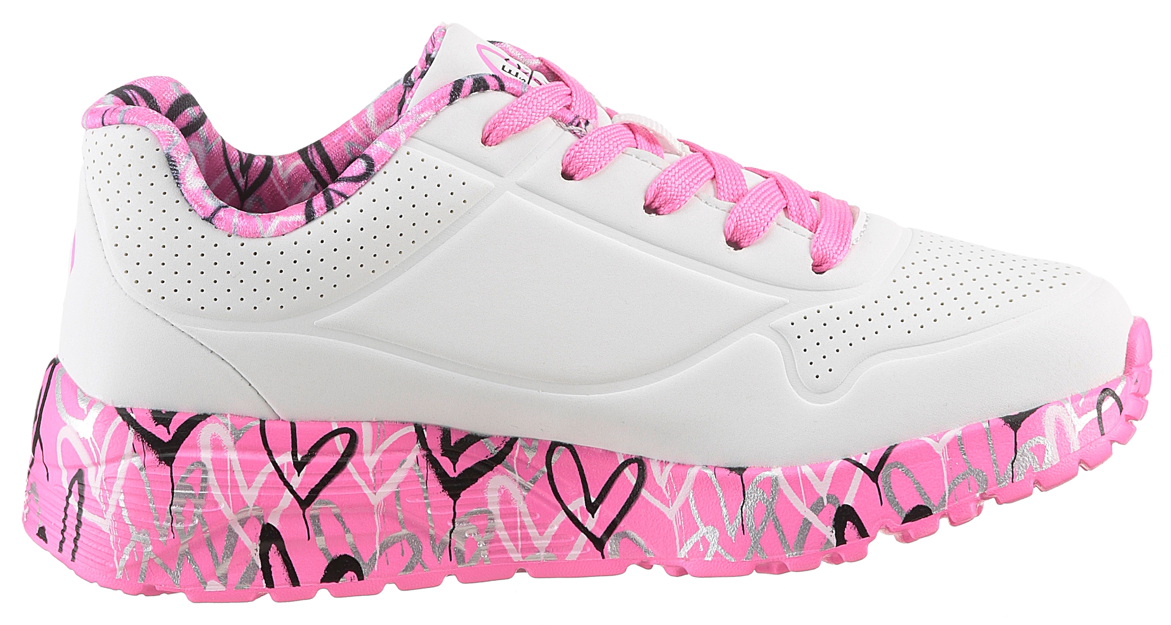 Skechers Sneakers »UNO LITE-LOVELY LUV«  , Schnürschuh mit bedruckter Sohle, Grössenschablone zum Download