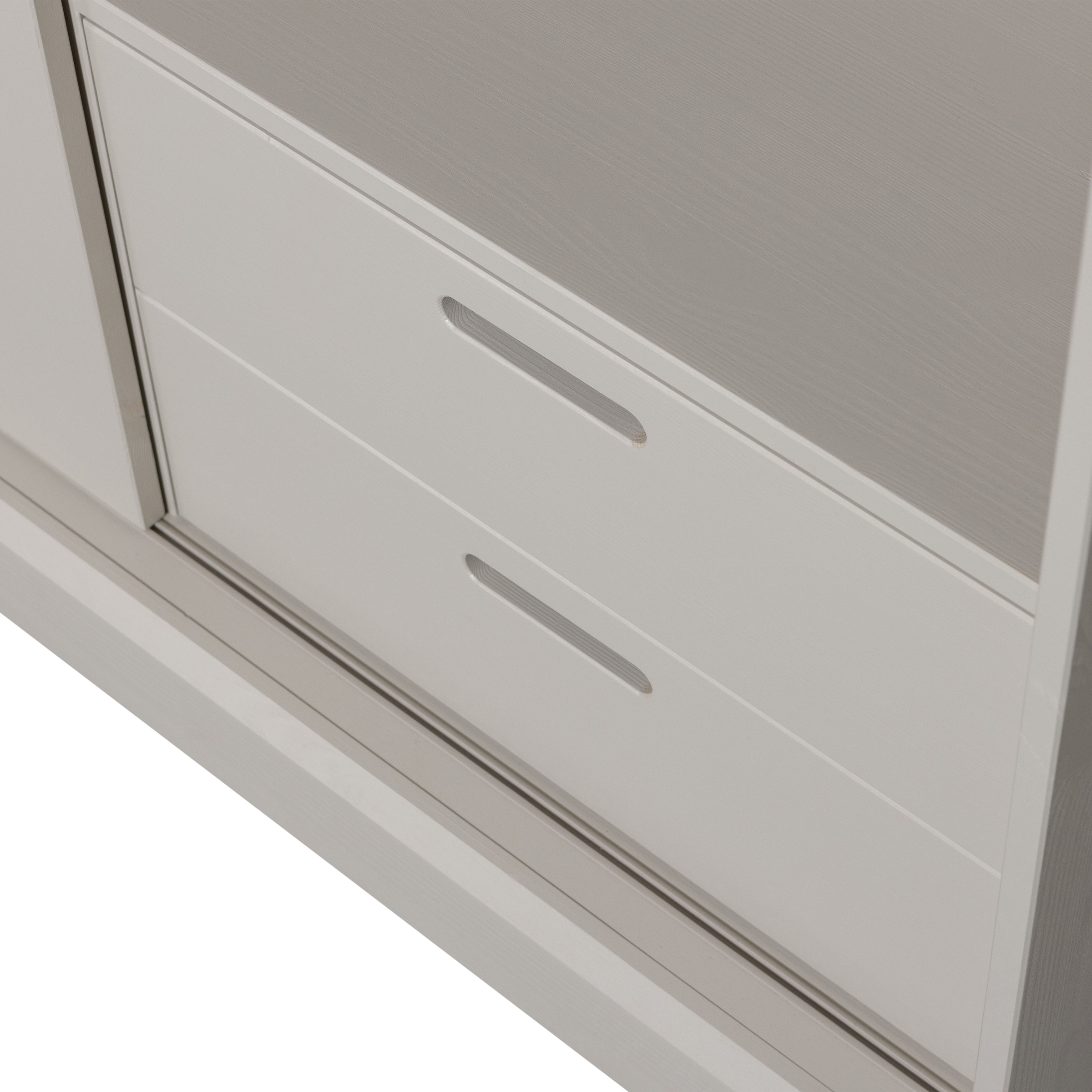 WOOOD Mehrzweckschrank »Mila FSC® Mix Kiefernholz mit Schiebetür und Schubladen 120x42x200 cm« Sichtbare Maserung, Tragkraft 10 kg pro Boden, einfach zu montieren