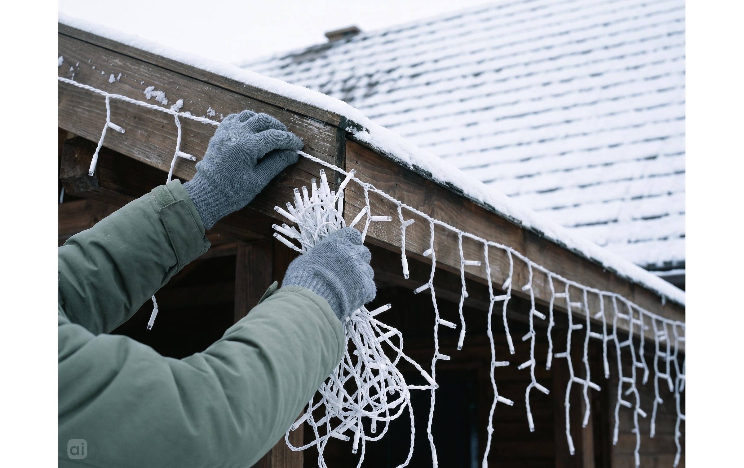 Cocon Guirlande lumineuse »Eiszapfen-Lichterkette, 480 LEDs Neutralweiss, 11.8 m«