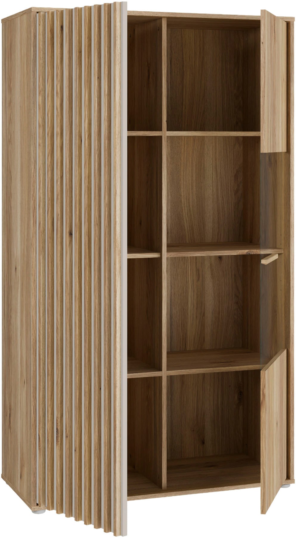 FORTE Highboard »Forte Arank Highboard, Glastüre, Beleuchtung optional bestellbar«