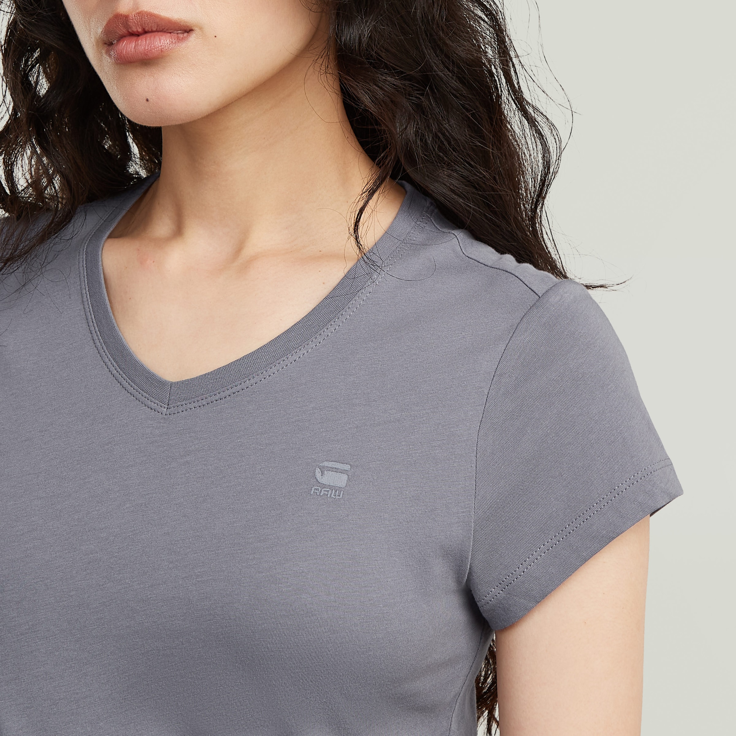 G-STAR T-shirt en V »Eyben« mit Label