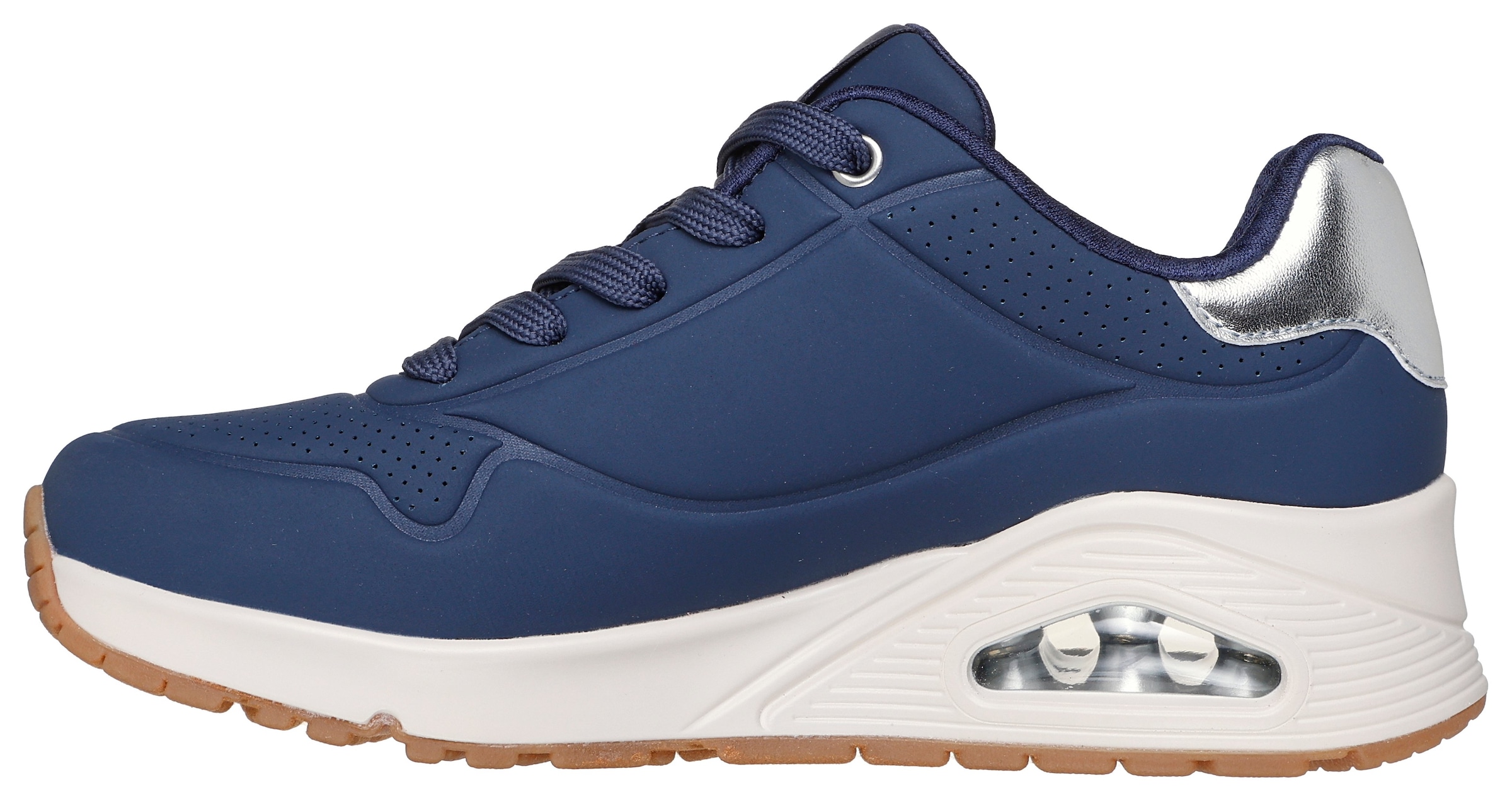 Skechers Sneakers »UNO GOLDEN AIR«  chaussure de loisirs, chaussure basse, chaussure à lacets avec insert métallique