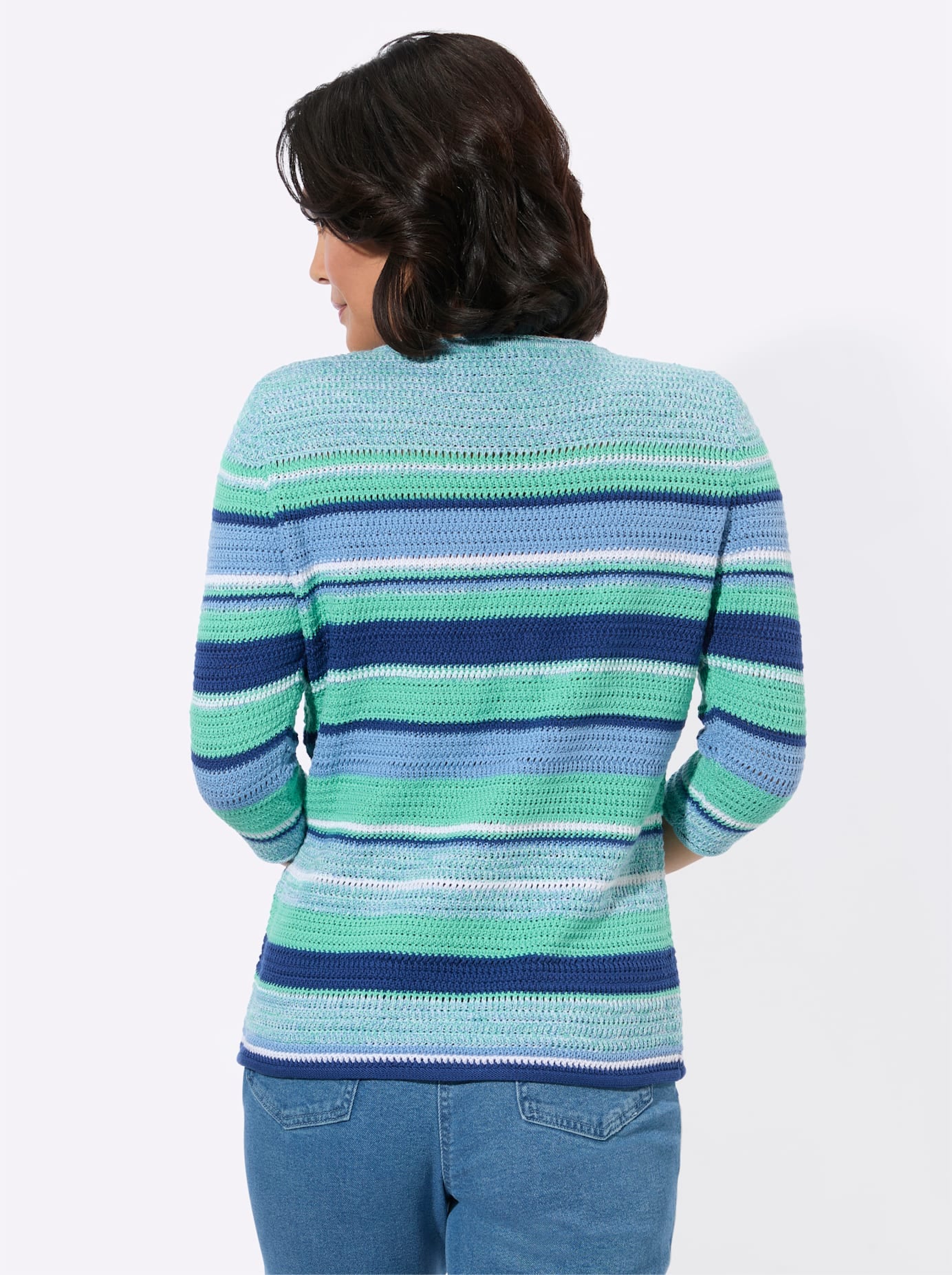 Casual Looks Pull à manches 3/4 »Rundhals-Pullover«