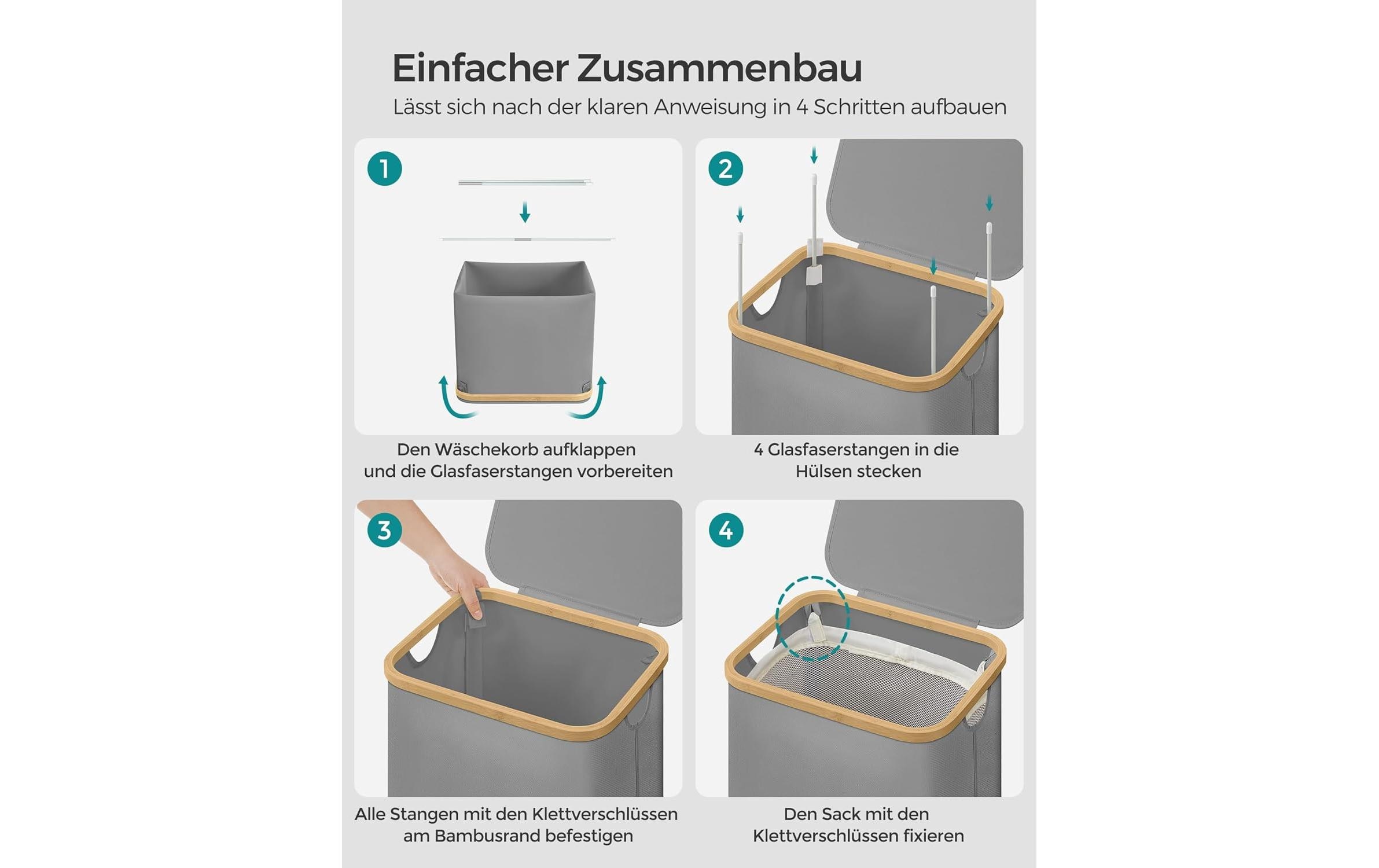 SONGMICS Panier à linge »mit Deckel 90 l«