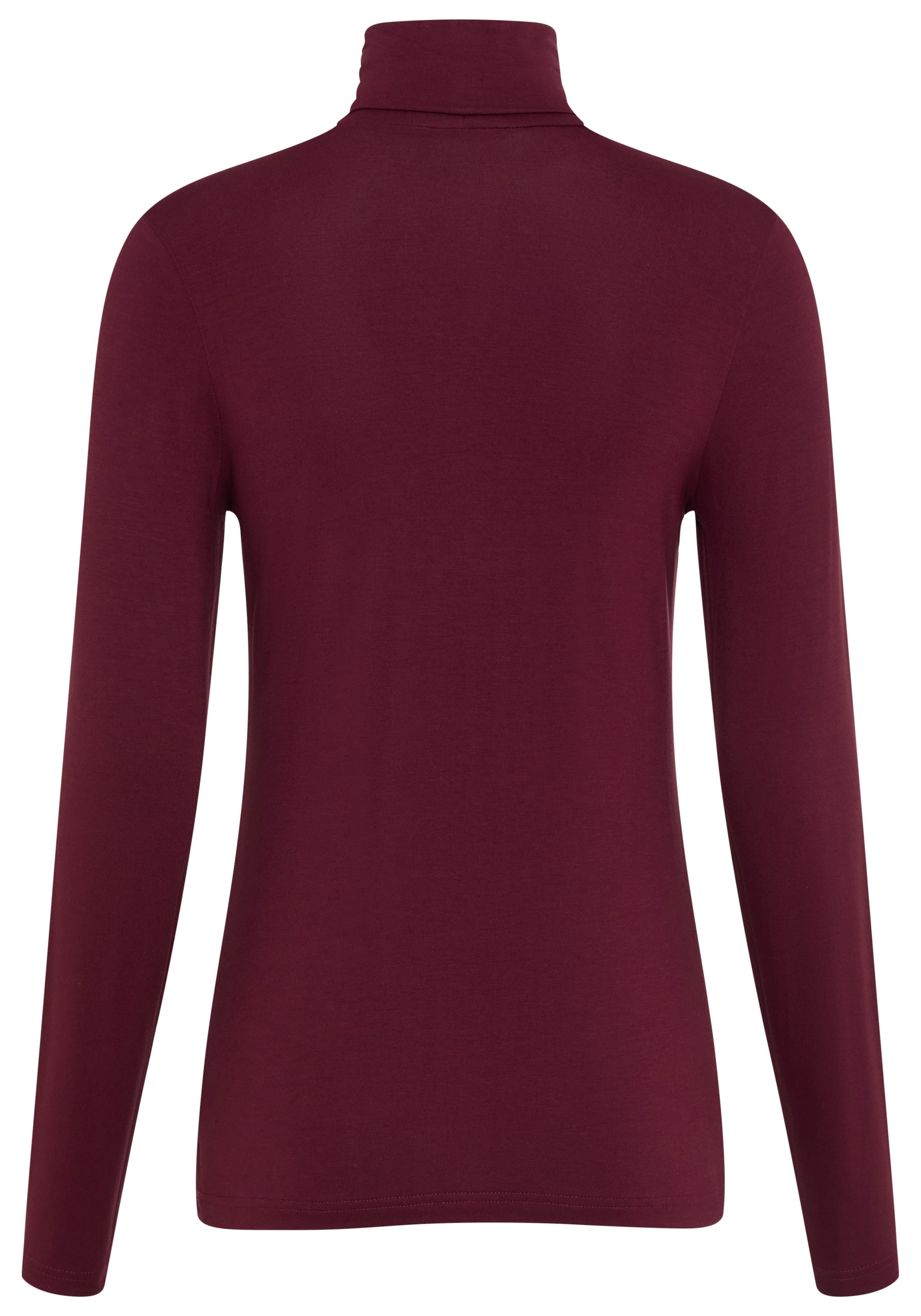 Tamaris Rollkragenshirt »mit figurbetontem Schnitt, aus fliessender Viskose-Qualität« Langarm,  Basic, aus elastischem Material