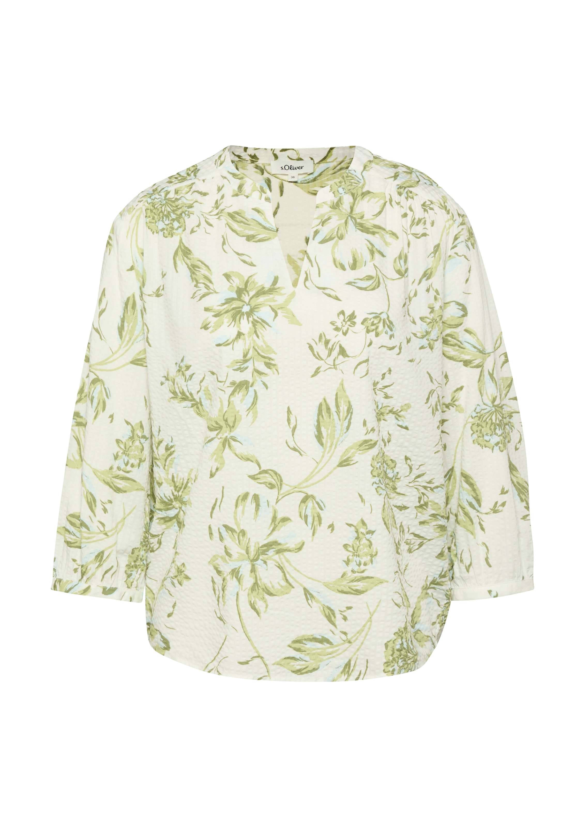 s.Oliver Blouse à pression 3/4-Arm-Bluse mit Splitneck