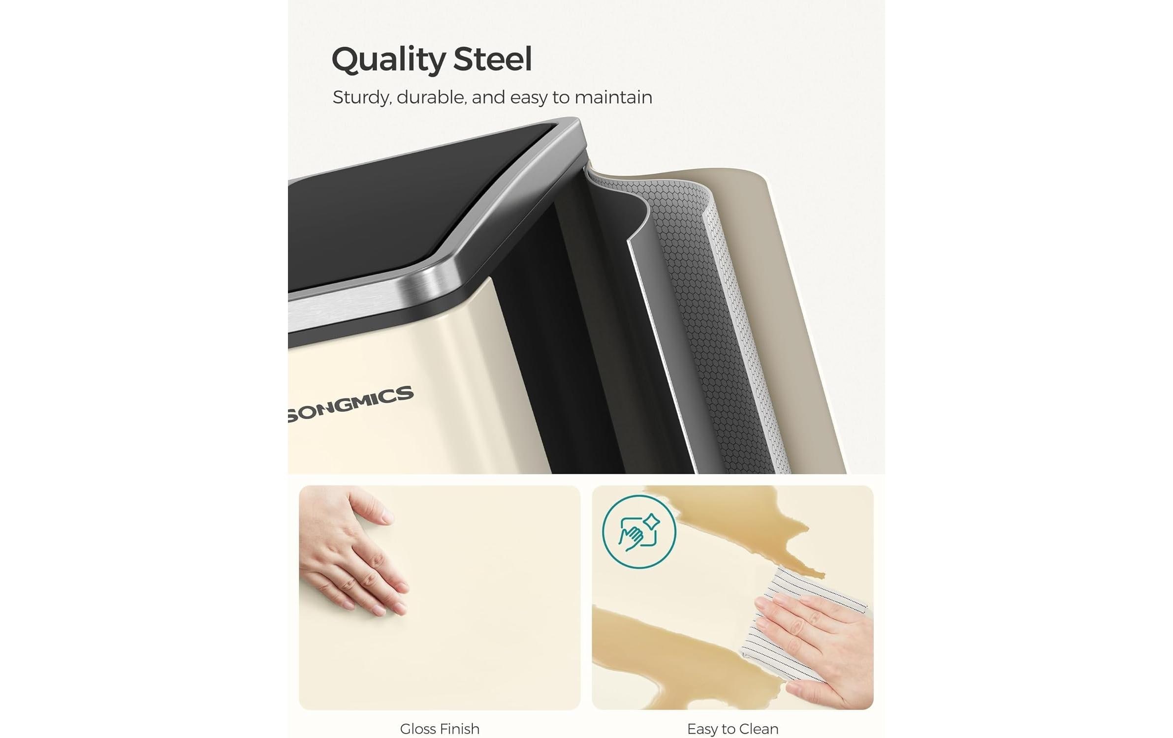 SONGMICS Mülleimer »30 l« 2 Behälter