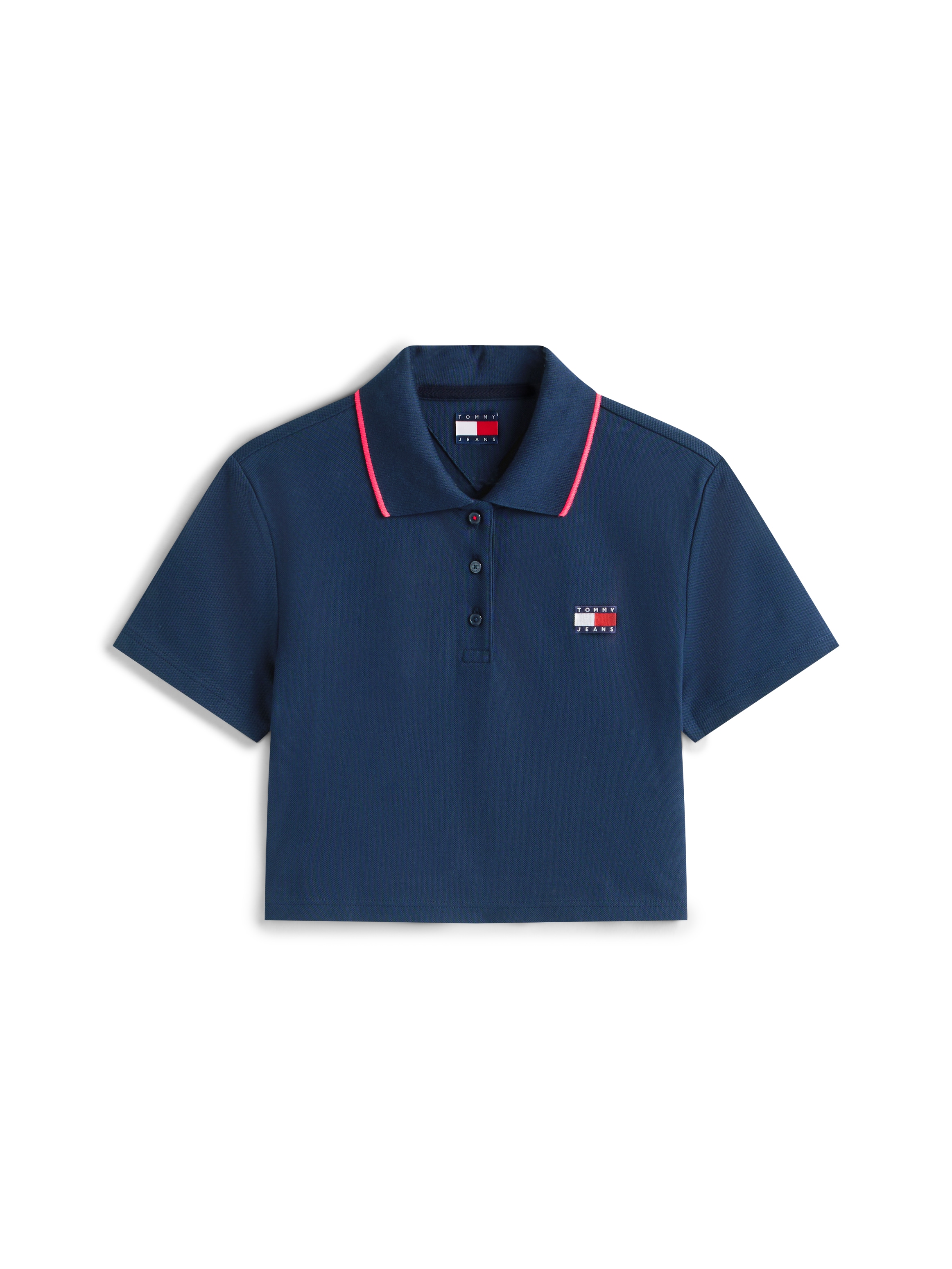 Tommy Jeans Polo »TJW CRP BADGE SHORT SLEEVE POLO« coupe raccourcie, coupe boxy