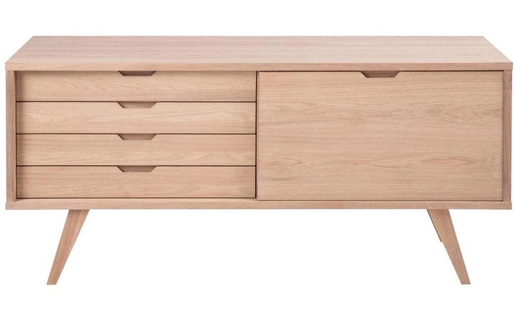 AC Design Anrichte »A-Line« Sideboard, weiss pigmentierte Eiche, 1 Tür, 4 Schubladen, Breite 160 cm