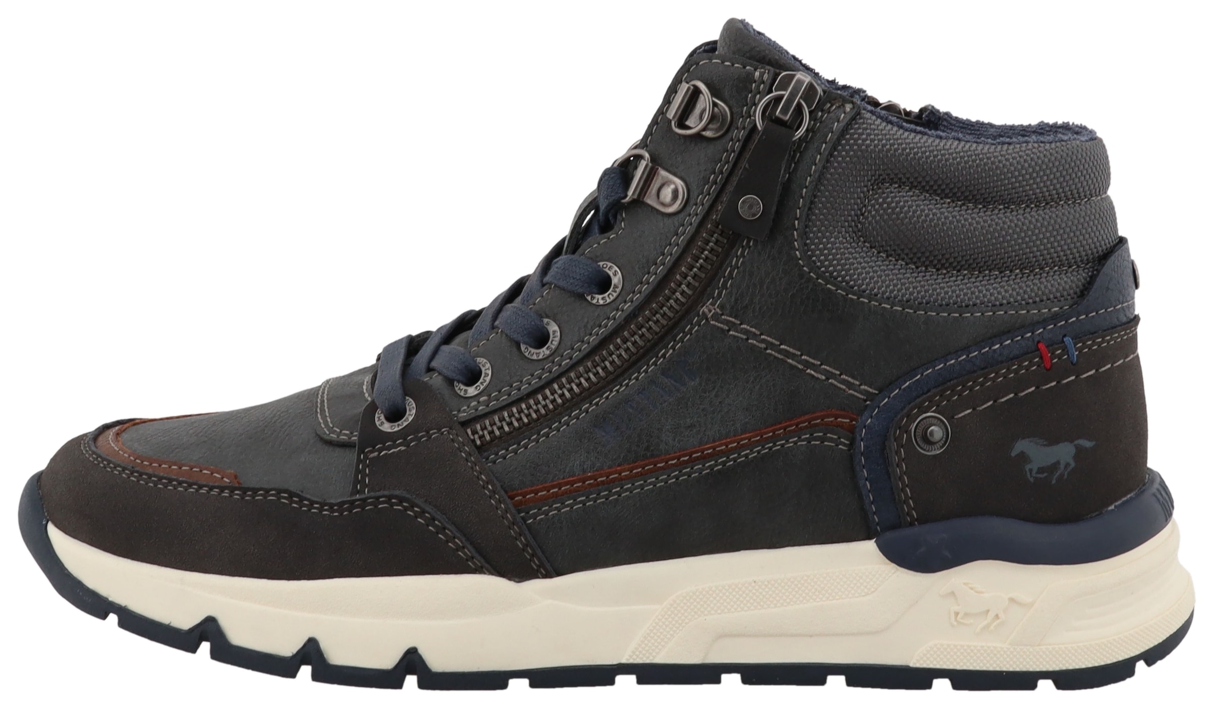 Mustang Shoes Sneakers »Mart«  baskets montantes, bottines à lacets avec fermeture éclair