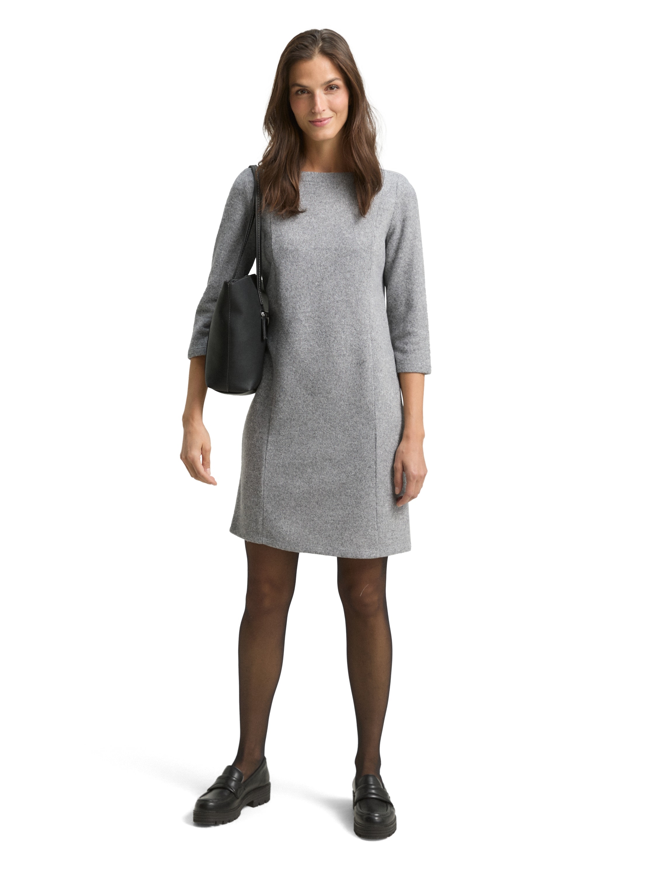 TOM TAILOR Robe en tricot 3/4-Arm, Midi-Länge
