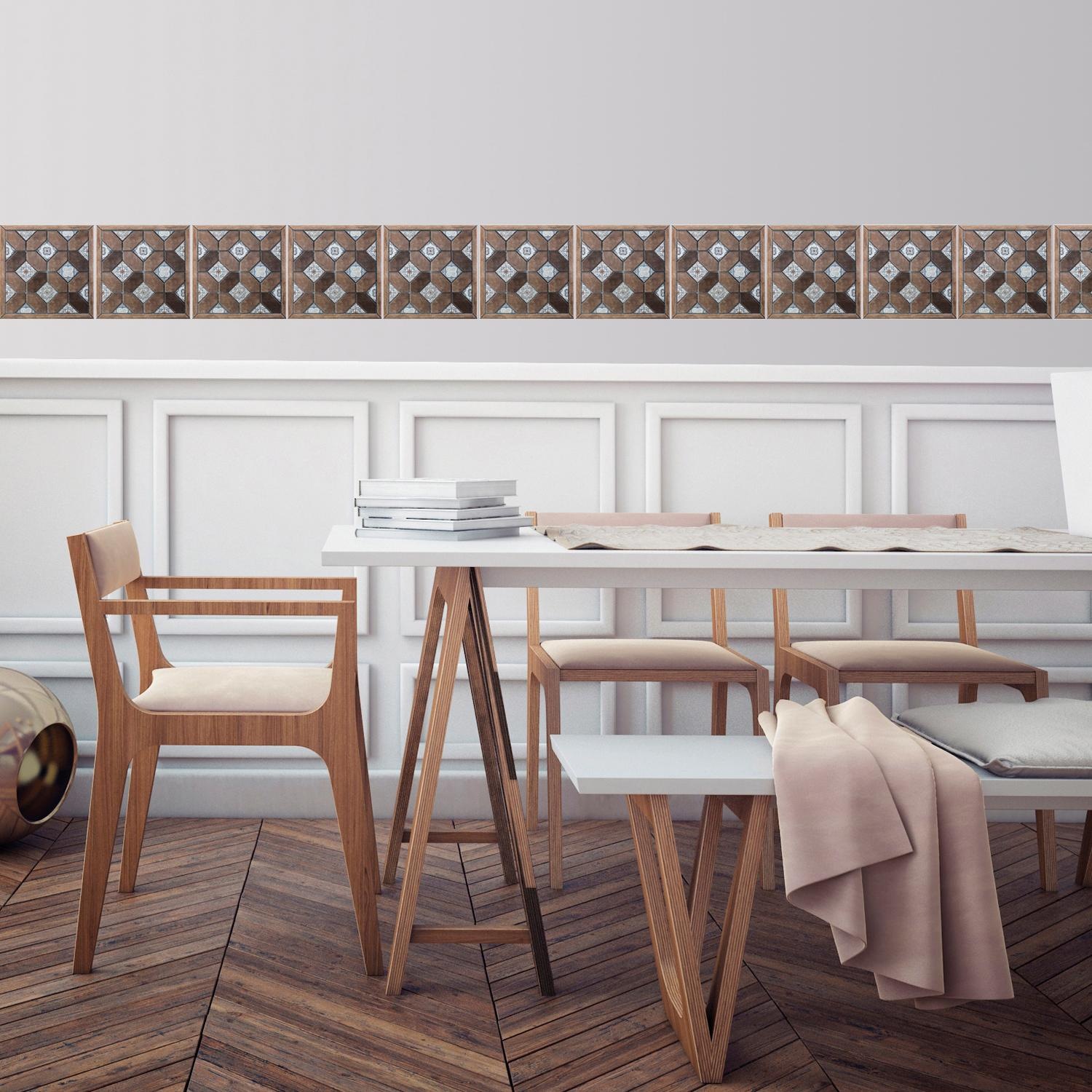 queence Autocollants pour carrelage »Mosaik Muster« Stickerfliesen, selbstklebend, Sticker, 12er Set