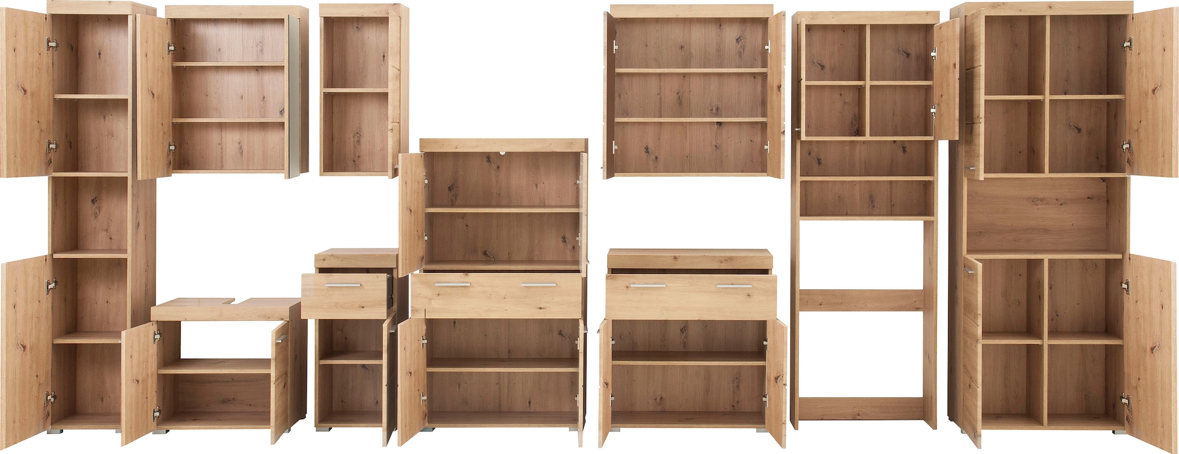 welltime Armoire intermédiaire »Avena« armoire debout avec 4 portes, 1 tiroir - (L/P/H) 73/31/130 cm