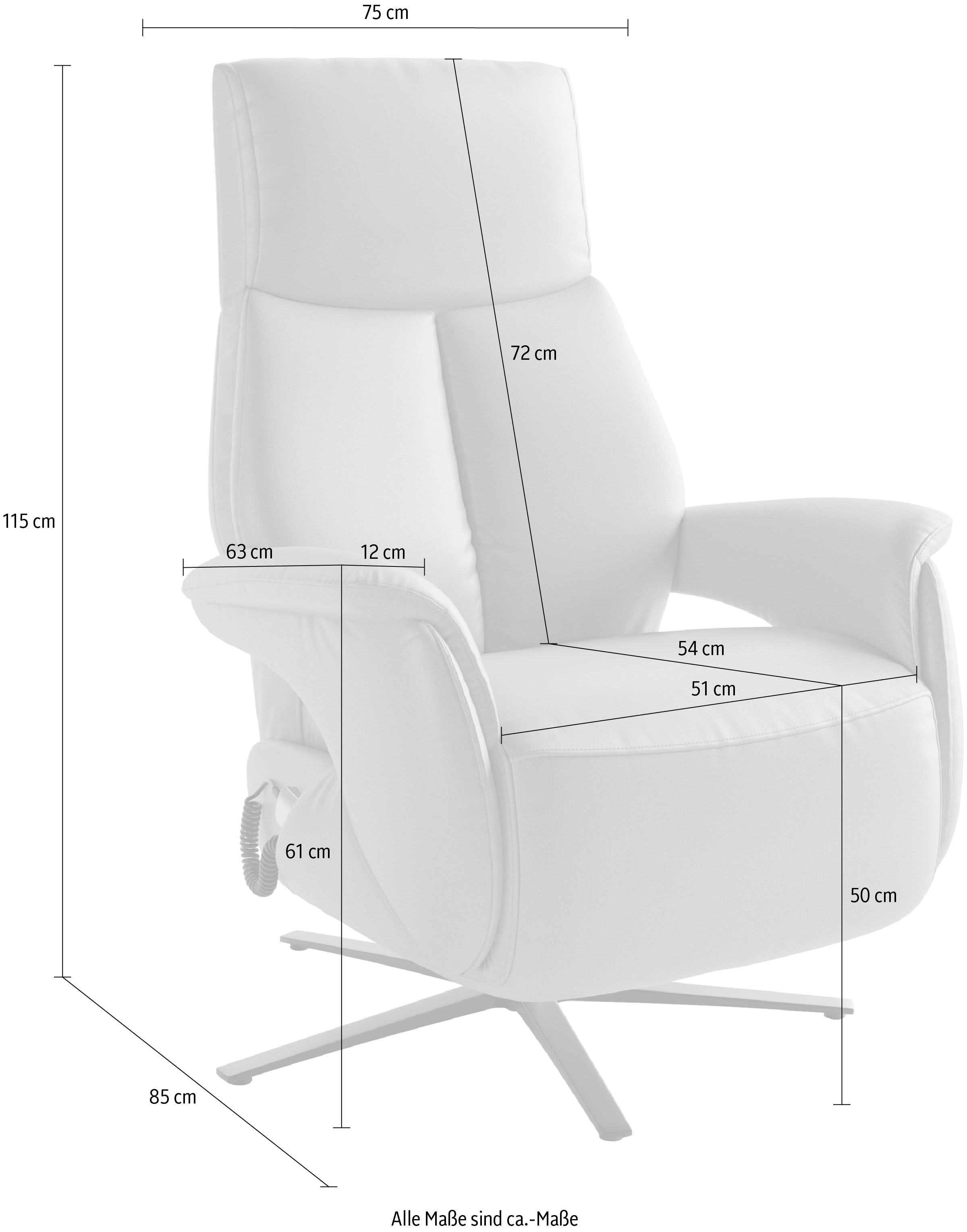 sit&more Fauteuil TV »TV Lazy« zur Auswahl mit Herz-Waage-Position