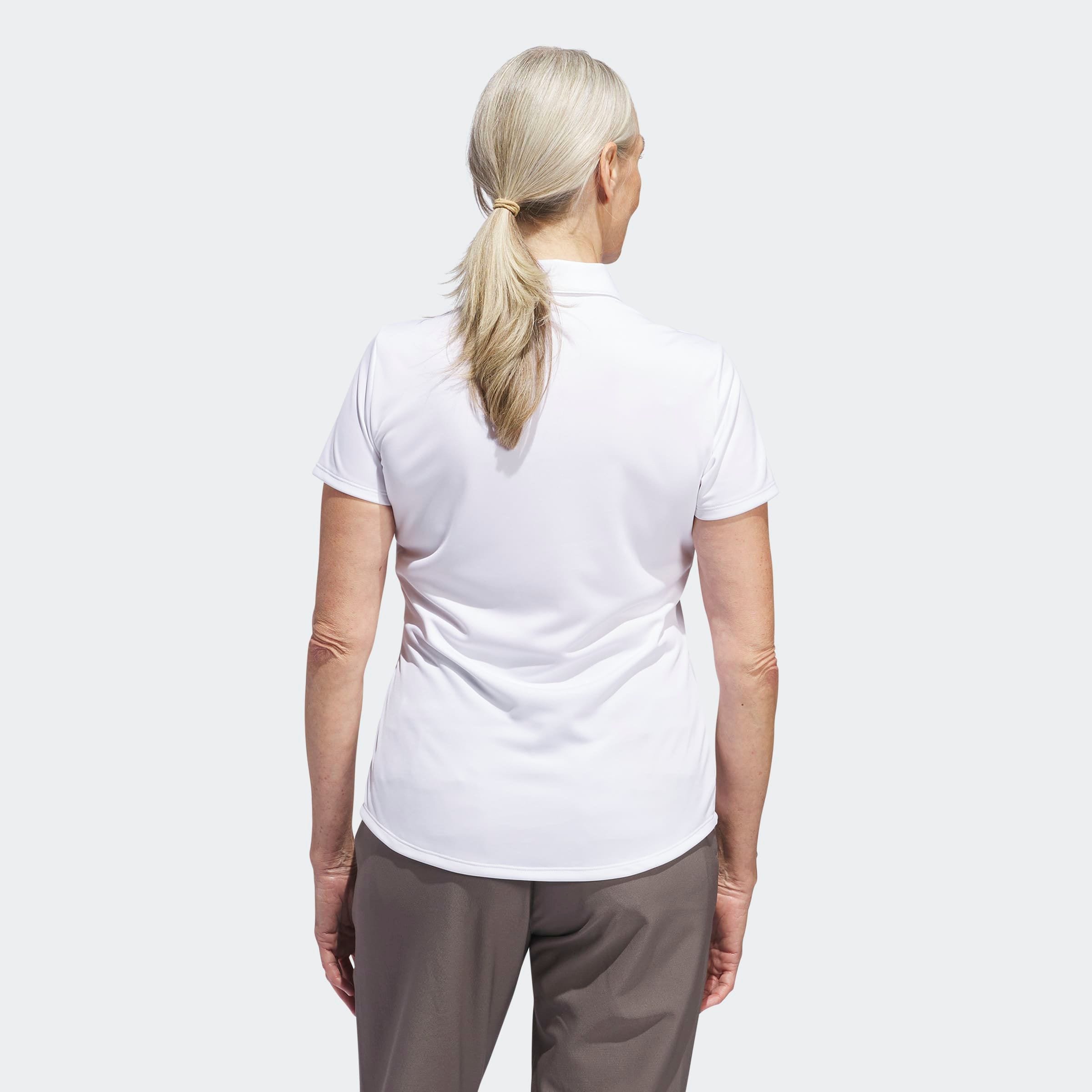 adidas Performance Polo »SOLID PERFORMANCE SLEEVE FÜR DAMEN« mit Druckknopfverschluss, aus Polyester, leichtes Pikeematerial