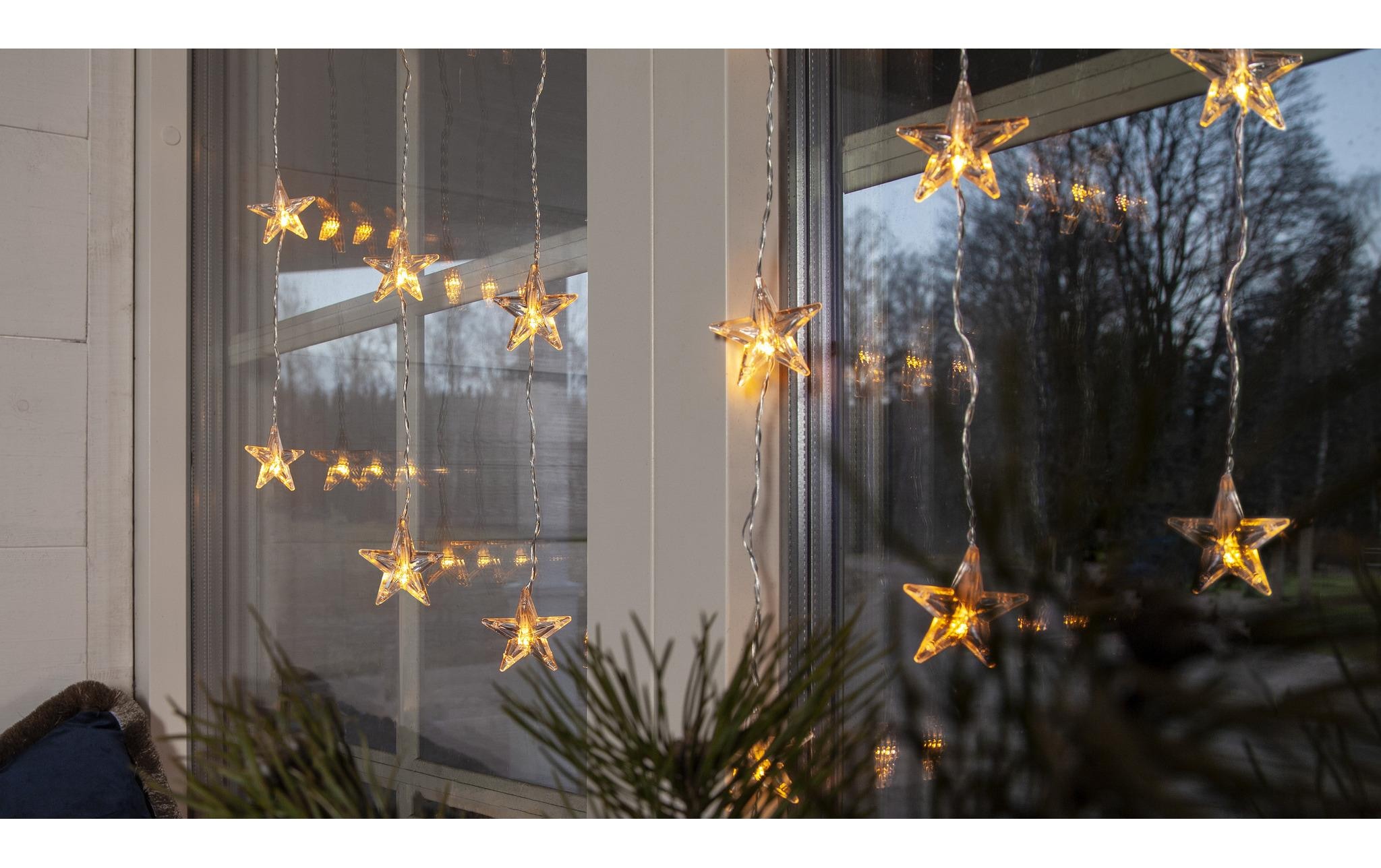   Lichtervorhang »LED-Lichtervorhang Sterne, Warmweiss, 20 LED«
