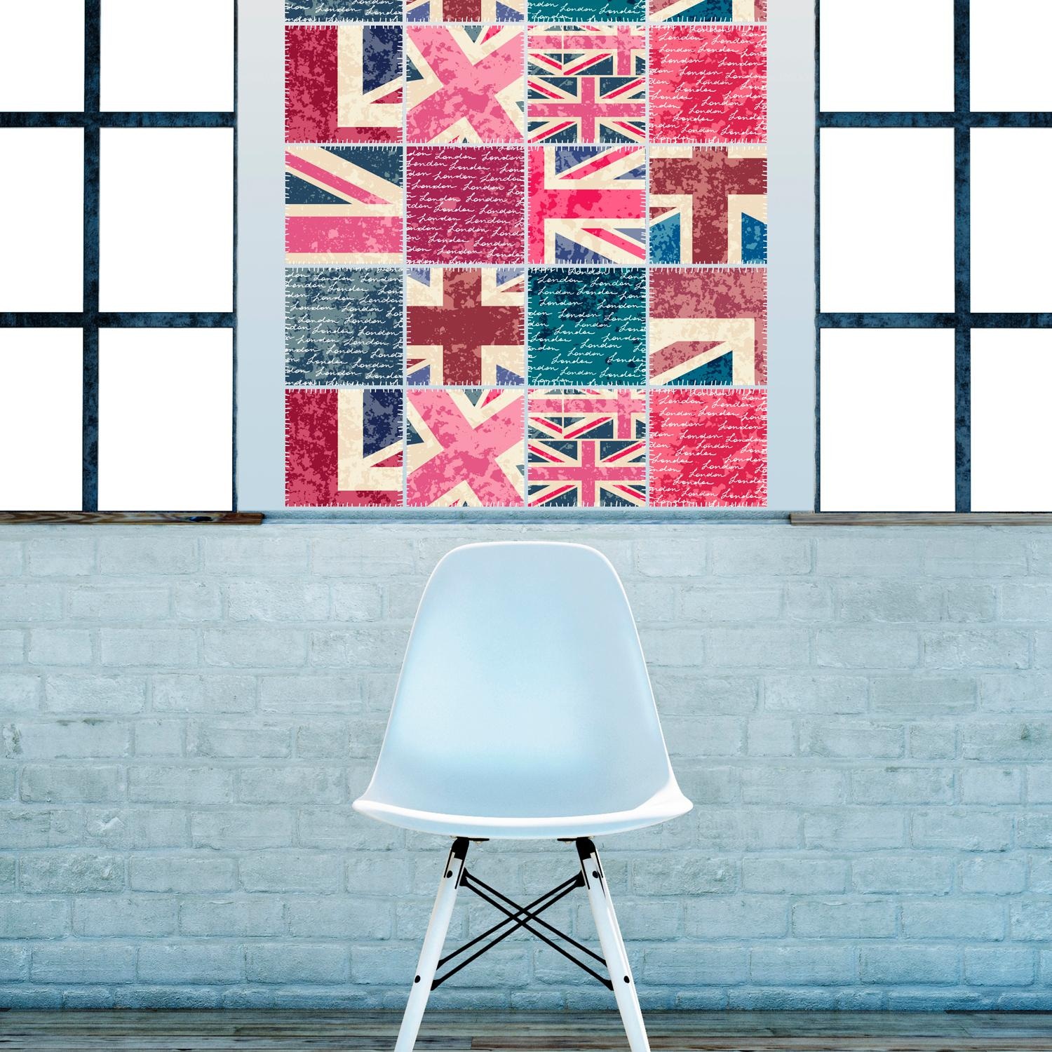 queence Fliesenaufkleber »England« Stickerfliesen, selbstklebend, Sticker, 12er Set