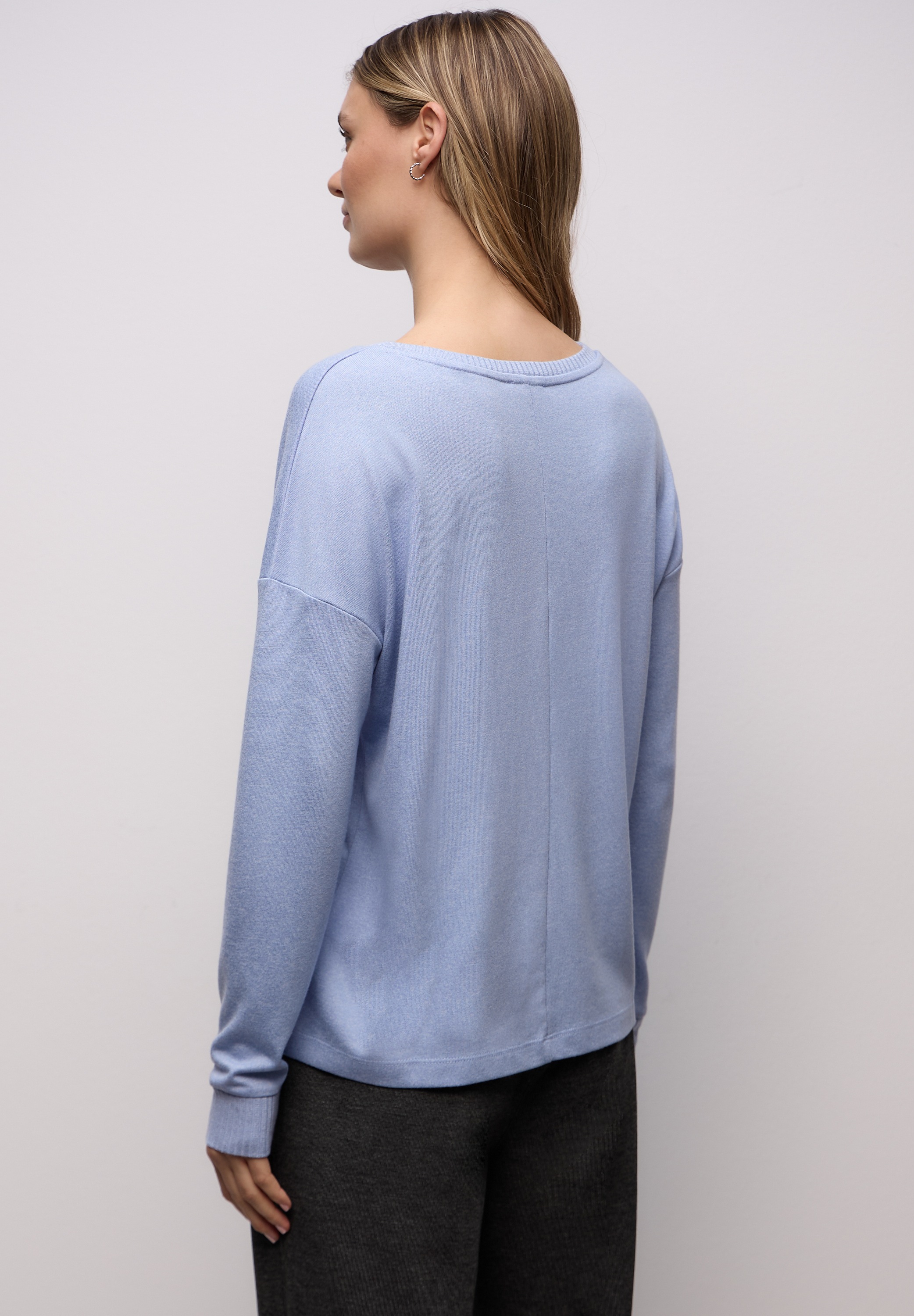 STREET ONE T-shirt à manches longues im Melange Look