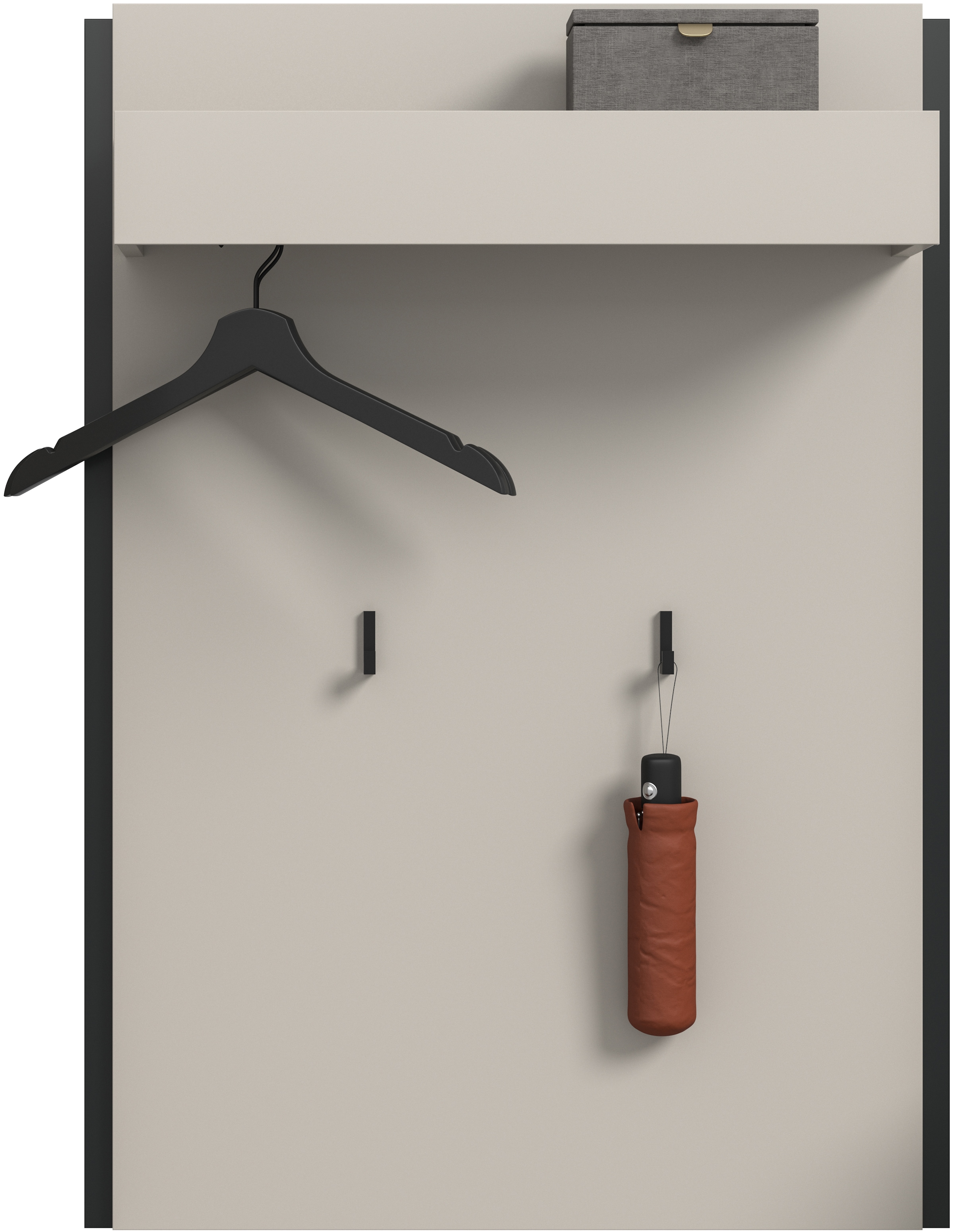 Home affaire Panneau de vestiaire »RAK, Breite 75 cm, 2 Garderobenhaken, 1 Kleiderstange, 1 Ablageboden« Flurgarderobe, Paneel, Wandgarderobe, Wandpaneel, Garderobe