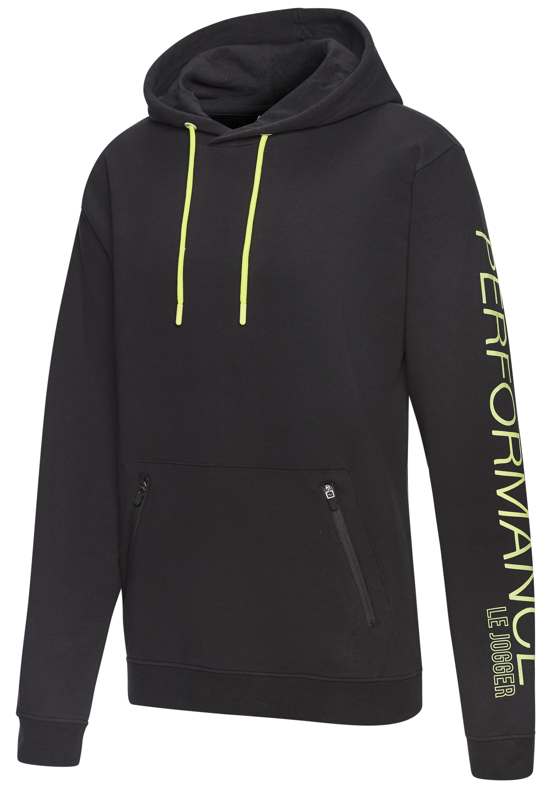 Le Jogger Performance Kapuzensweatshirt , mit praktischen Reissverschlusstaschen
