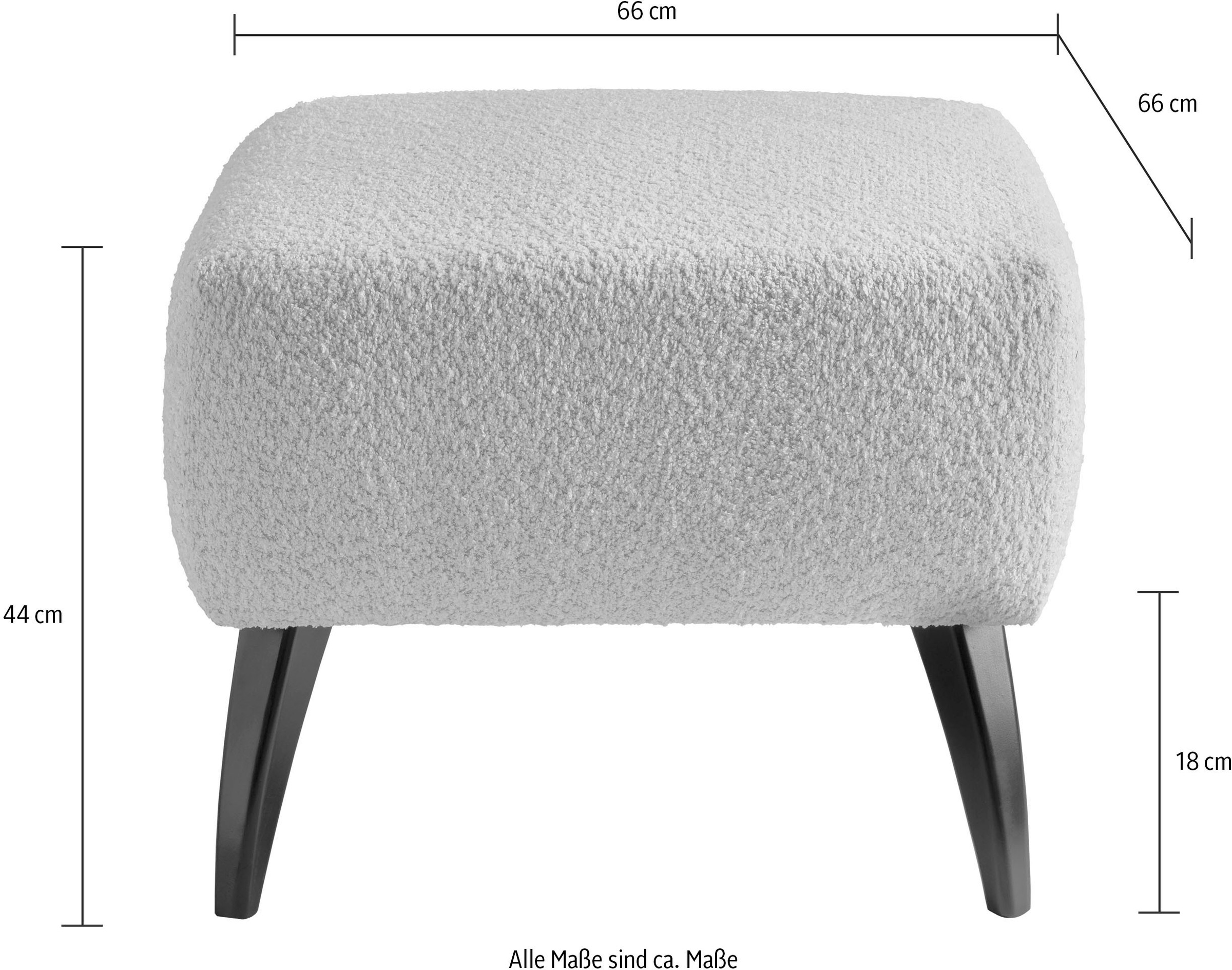 Home affaire Tabouret rembourré »Colori« Holzfussfarbe wählbar, verschiedene Stoffe, hochwertige Stoffqualität