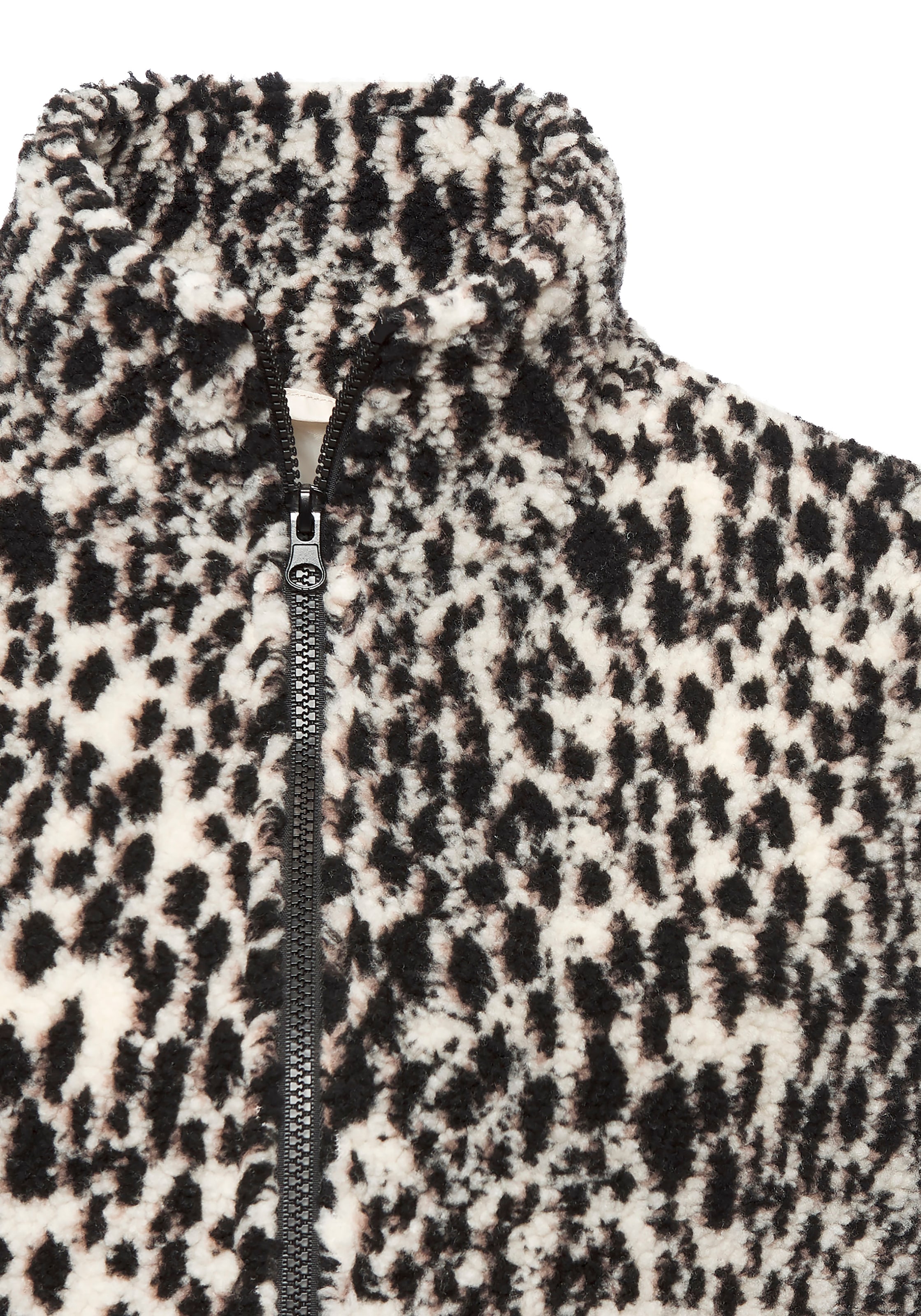 LASCANA Fleecejacke im Leomuster in weicher Fleece-Qualität