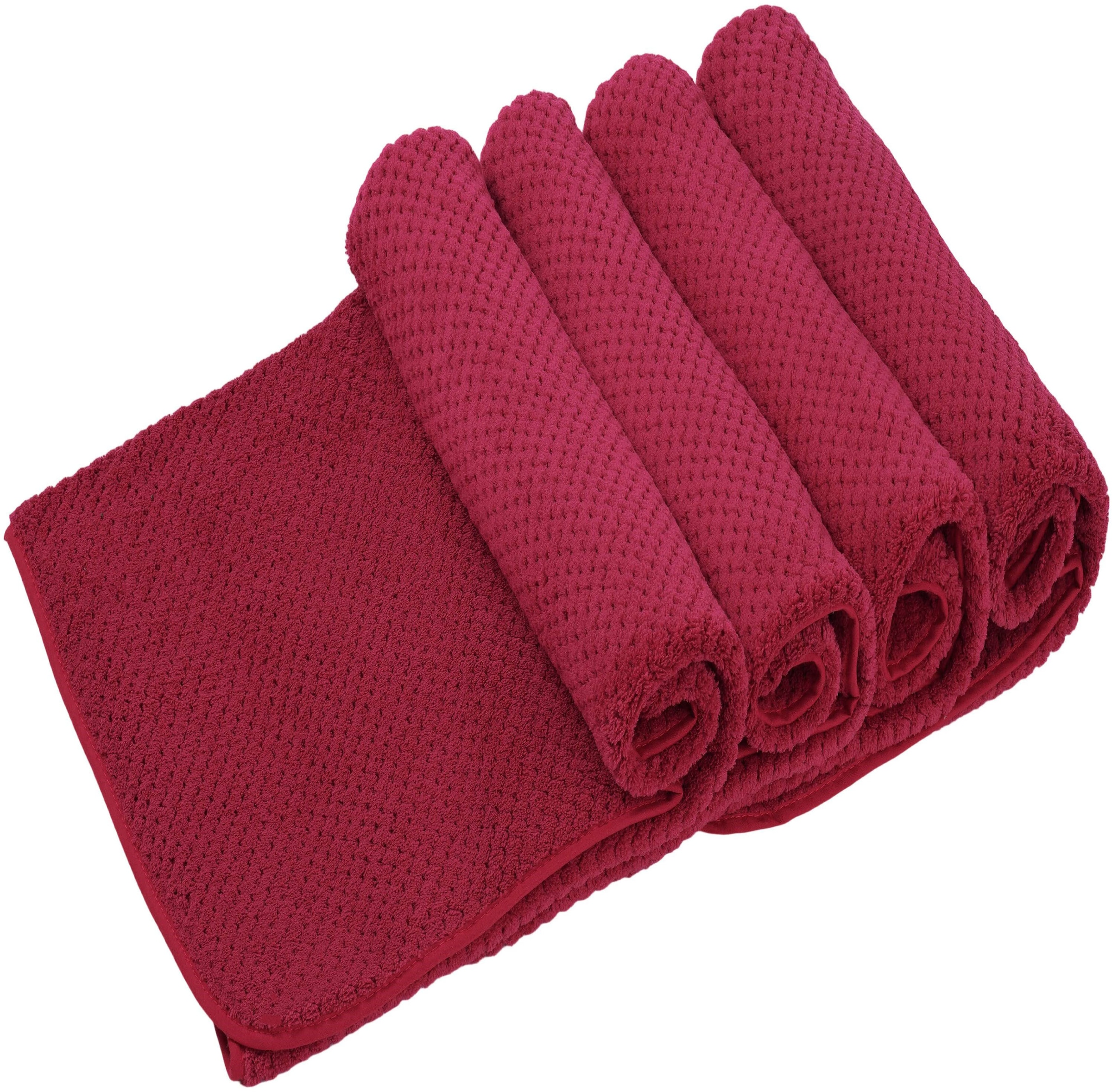 GOODproduct Serviettes »Parris, diverse Grössen, ideal als Sporthandtuch, Reisehandtuch« sehr leicht, kompakt, schnelltrocknend, Mikrofaser, mit Waffelmuster