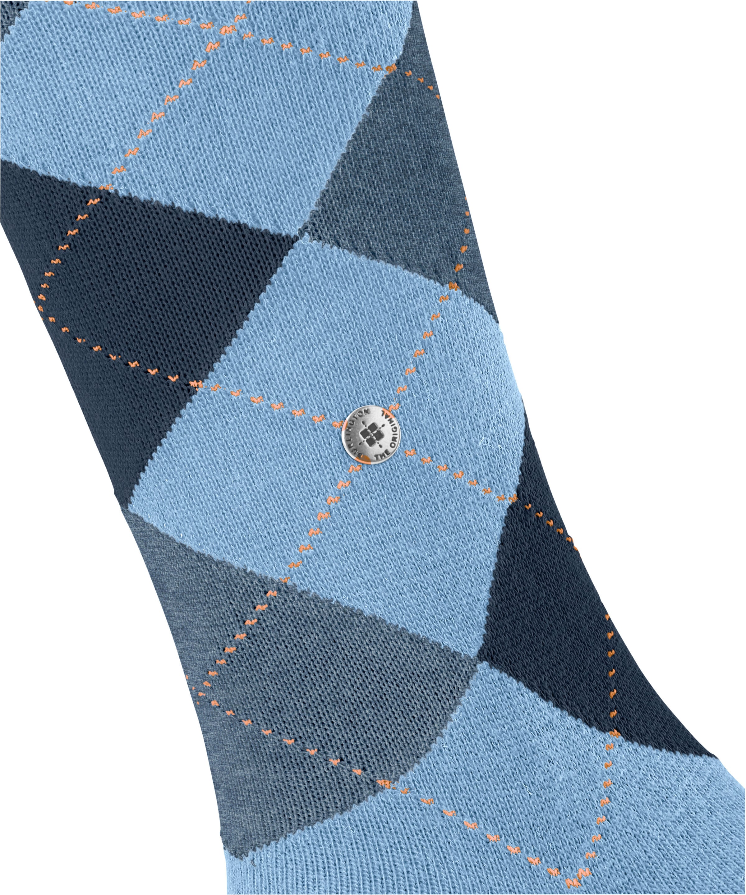 Burlington Mi-bas »Queen« taille unique 36-41, motif argyle, coton peigné