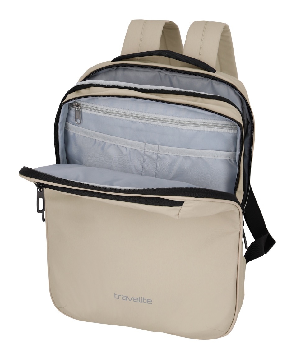 travelite Daypack »BASICS Plane Rucksack mit Laptopfach« mit gepolstertem Laptopfach und Sicherheitsfach
