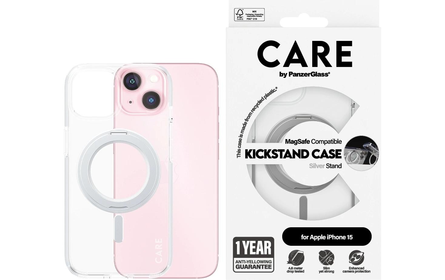   Backcover »Feature Kickstand iPhone 15 Silber« Apple iPhone 15