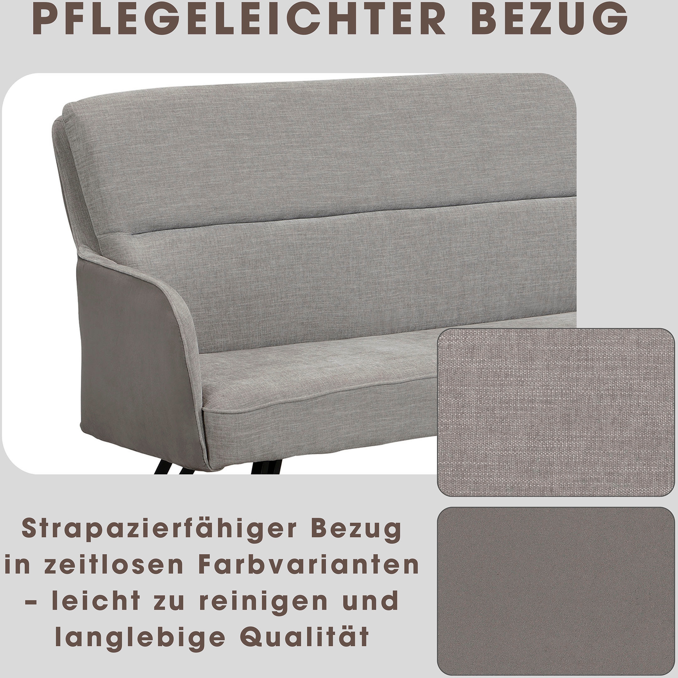 byLIVING Banc »Tino« 1 cuis tlg. mit Federkernpolsterung in 140 oder 160cm, hochwertige Polsterbezüge