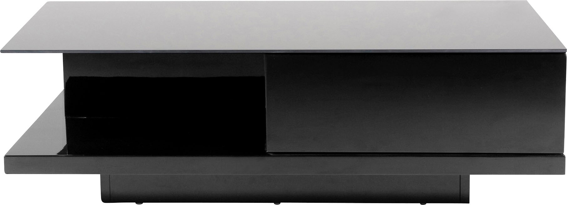 SalesFever Table basse »im minimalistischen Stil« plateau de table élégant en verre cristal robuste