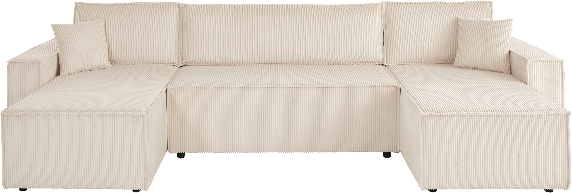 GOODproduct Paysage de salon »CASSI L-Form, 311cm - OTTO. Verlässliche Qualität.« Schlaffunktion (133/200), Boxspring, Bettkasten, Cord, Unser Tiefpreis
