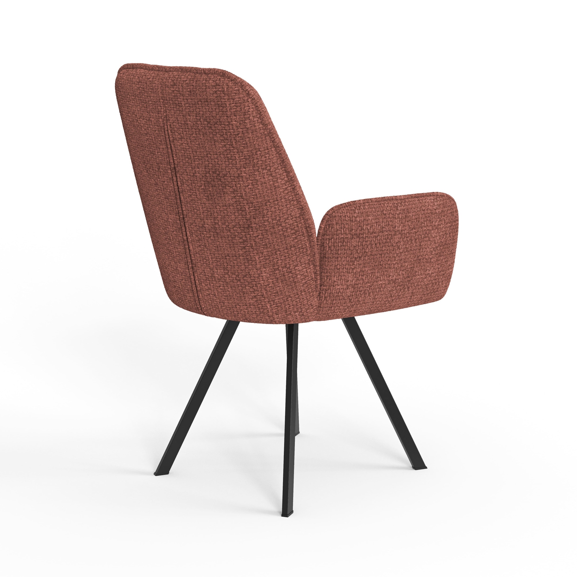 GOODproduct Armlehnstuhl »Mily Esszimmerstuhl, Polstersessel, Wohnstuhl, Essstuhl mit Armlehnen« (Set) 2 Stk.mit schwarz pulverbeschichteten Metallbeinen, gepolstert, modern