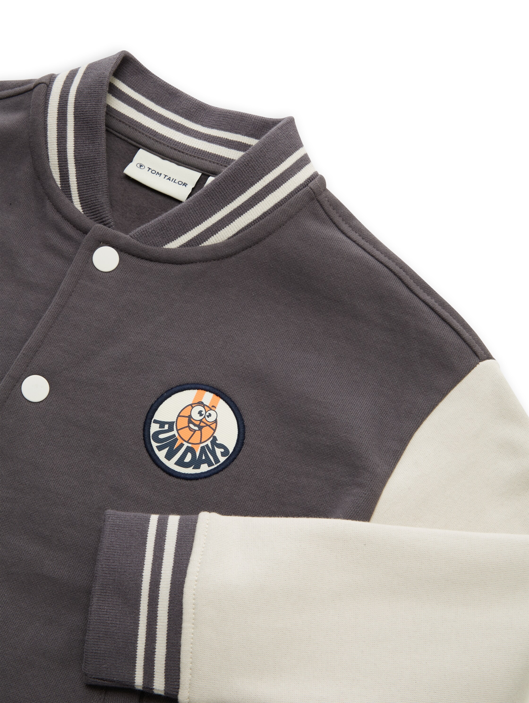 TOM TAILOR Veste sweat mit Stickerei