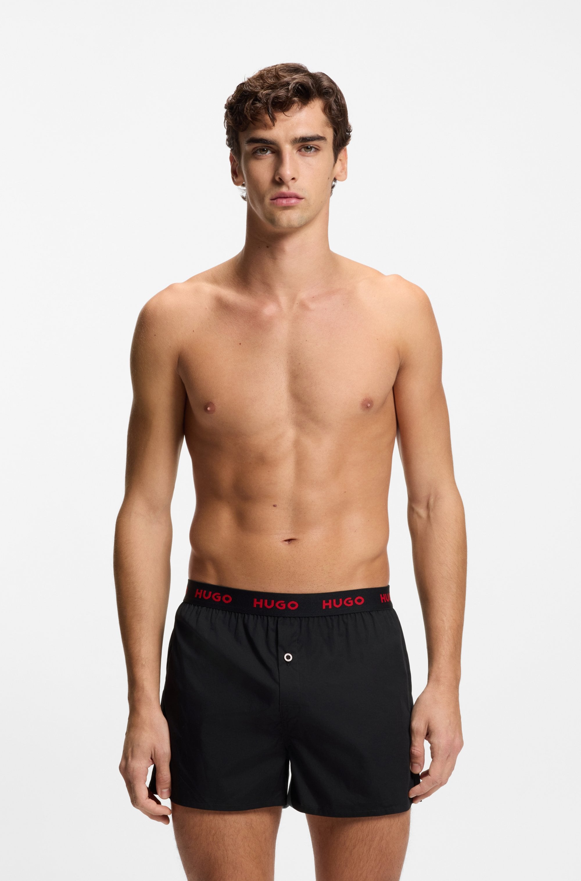 HUGO Underwear Webboxer »WOVEN BOXER TR« Packung, 3er-Pack, 3 Stk. Webboxer mit HUGO Schriftzug