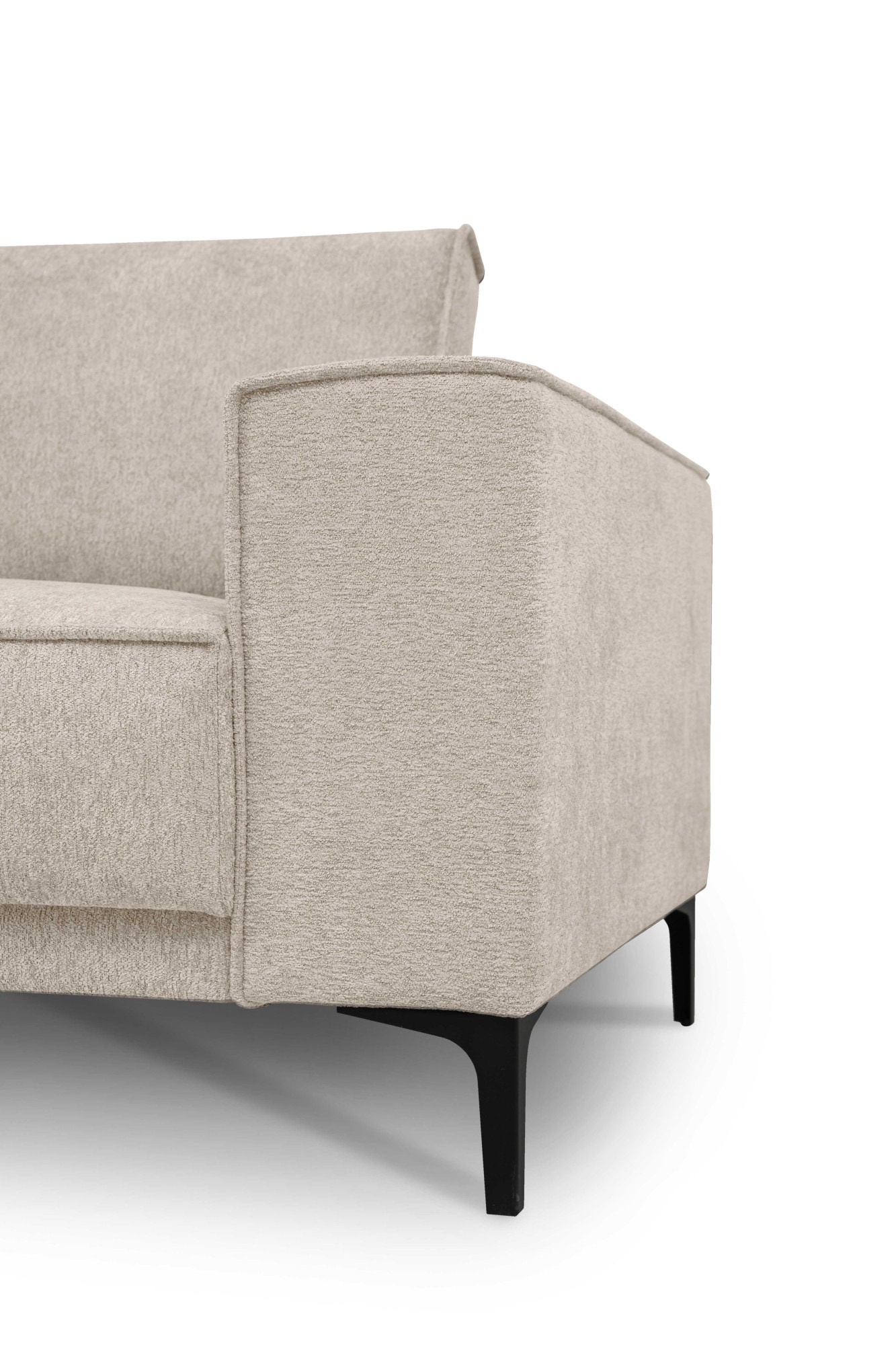 GOODproduct Canapé d'angle »OLAND Bouclé L-Form, B: 289 cm, Skandi-Design« structure, tissu plat, microfibre de luxe, bouclé