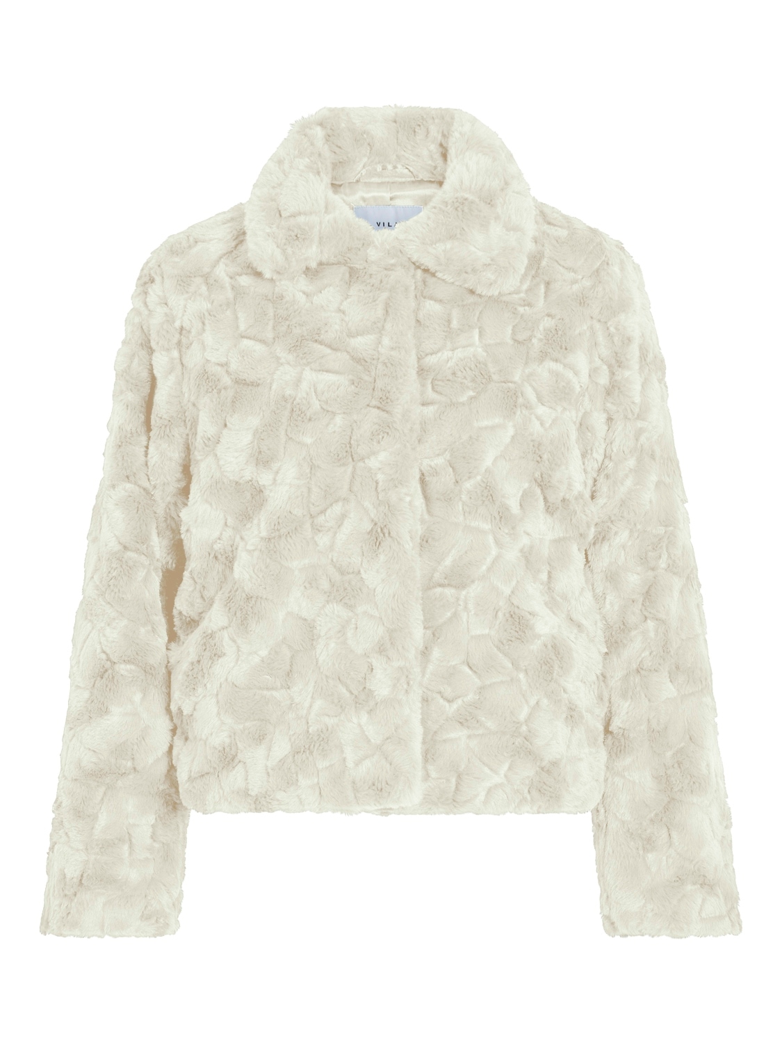 Vila Veste courte »VIDORTE NEW L/S JACKET/PB« en fausse fourrure avec patte de boutonnage