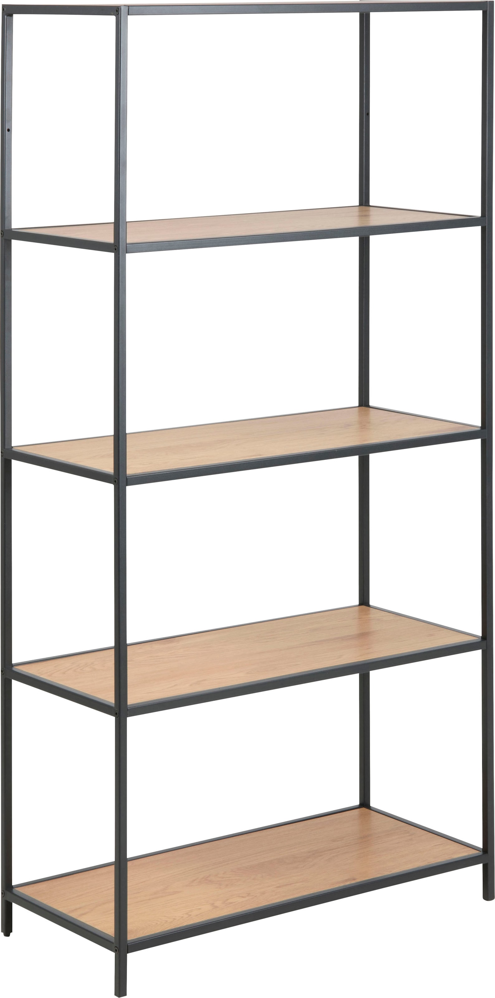 ACTONA GROUP Étagère à livres structure métal style industriel moderne, 4 étagères, hauteur 150 cm