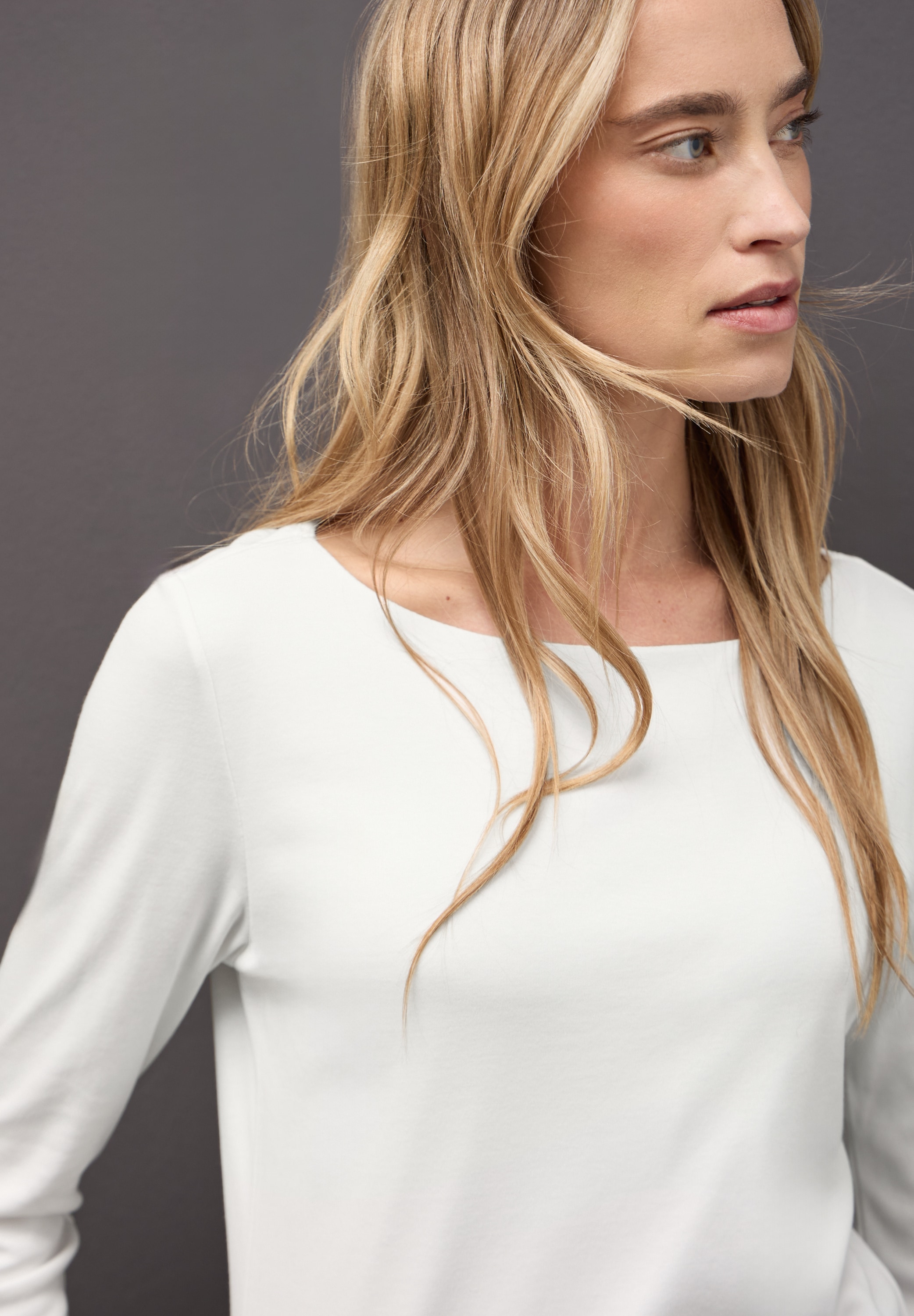 STREET ONE T-shirt à manches longues »Style Lanea« mit U-Boot Ausschnitt