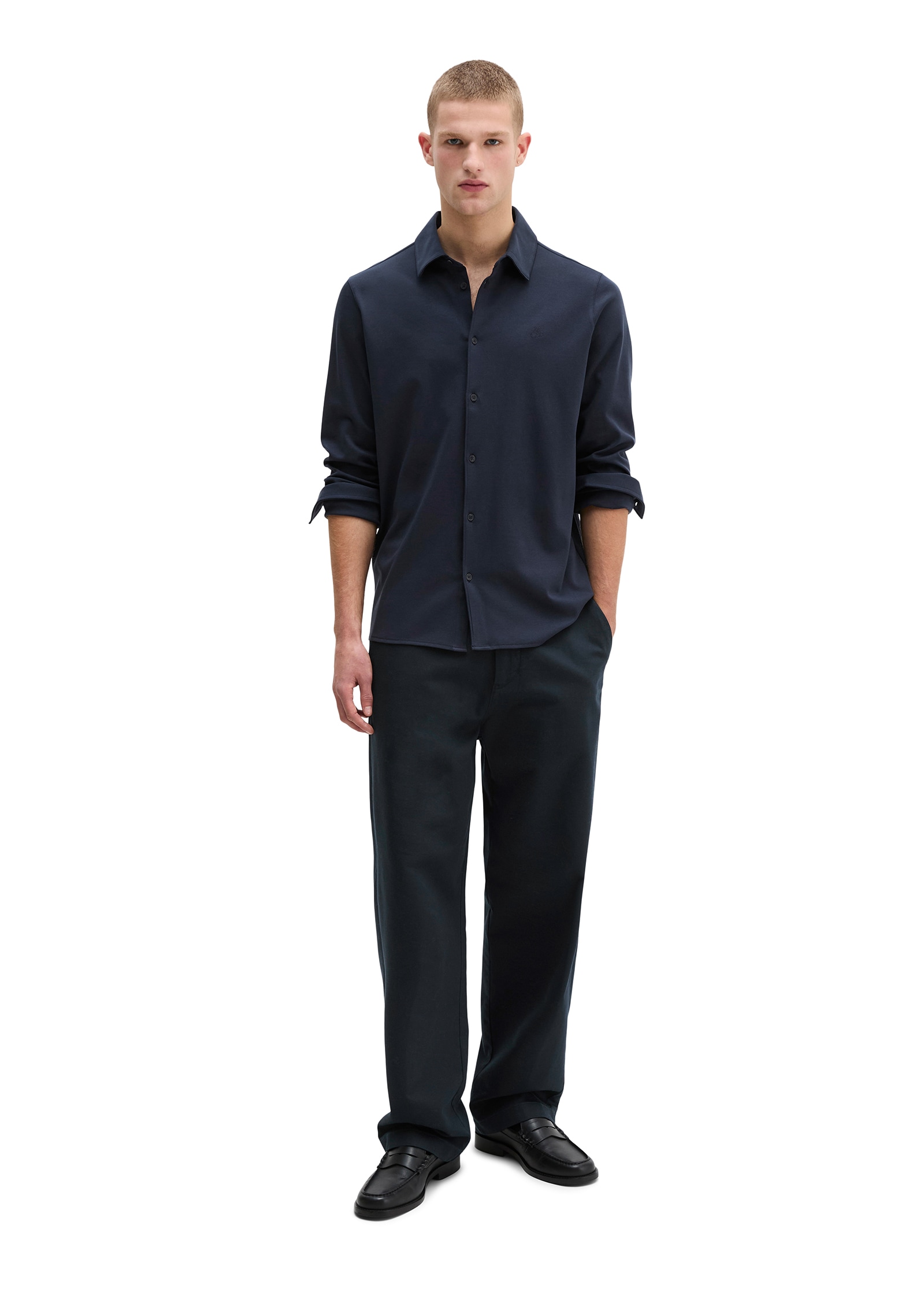 Marc O'Polo Polo à manches longues regular fit aus weichem Bio-Baumwoll-Jersey