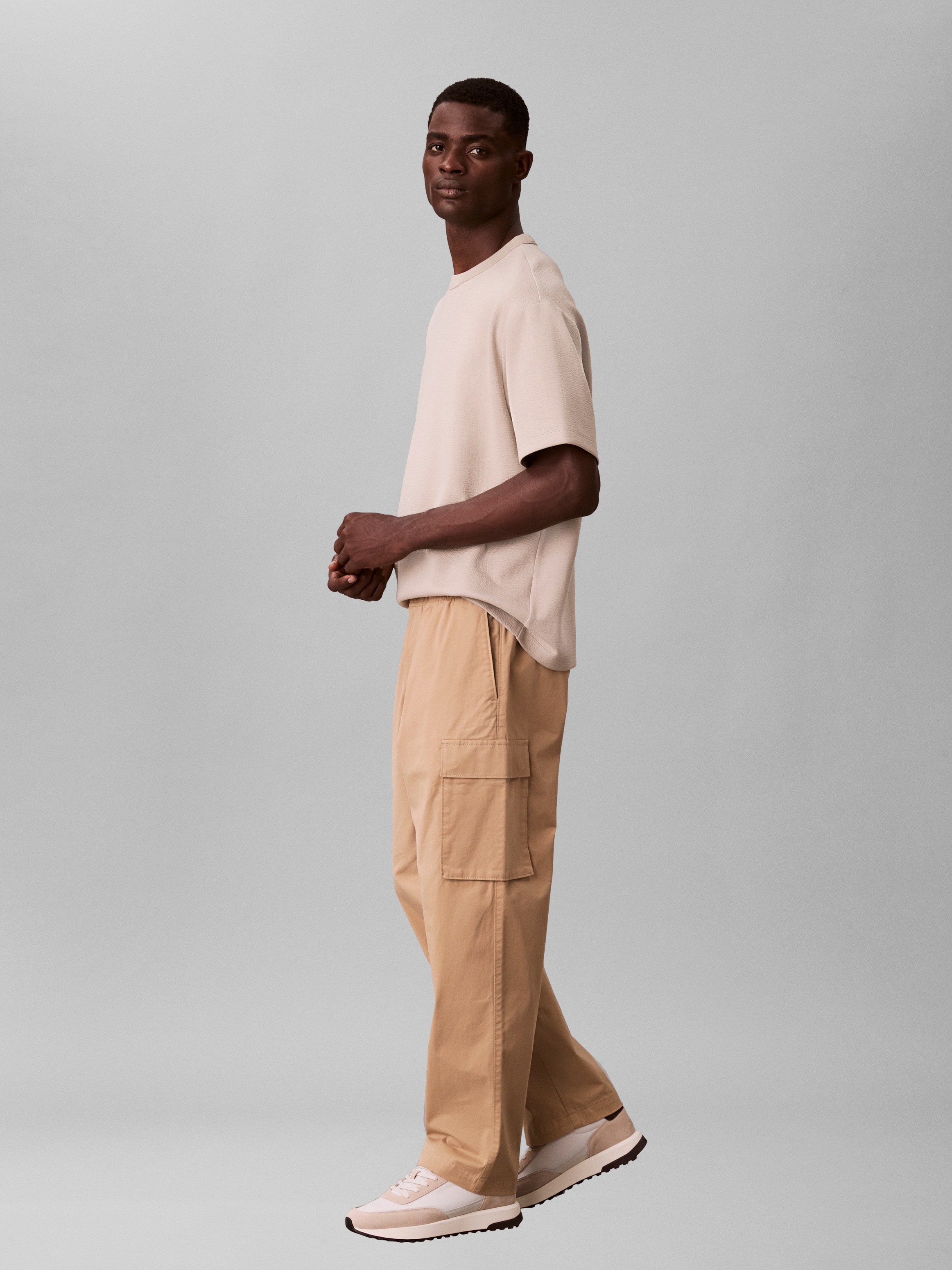 Calvin Klein Jeans Pantalon cargo »CO PULL ON STRAIGHT CARGO PANT«  in Unifarbe