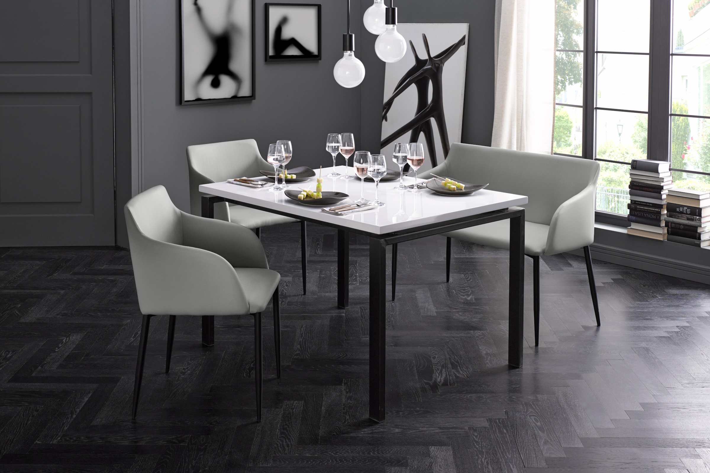 GOODproduct Table de salle à manger Breite 120 oder 160 cm