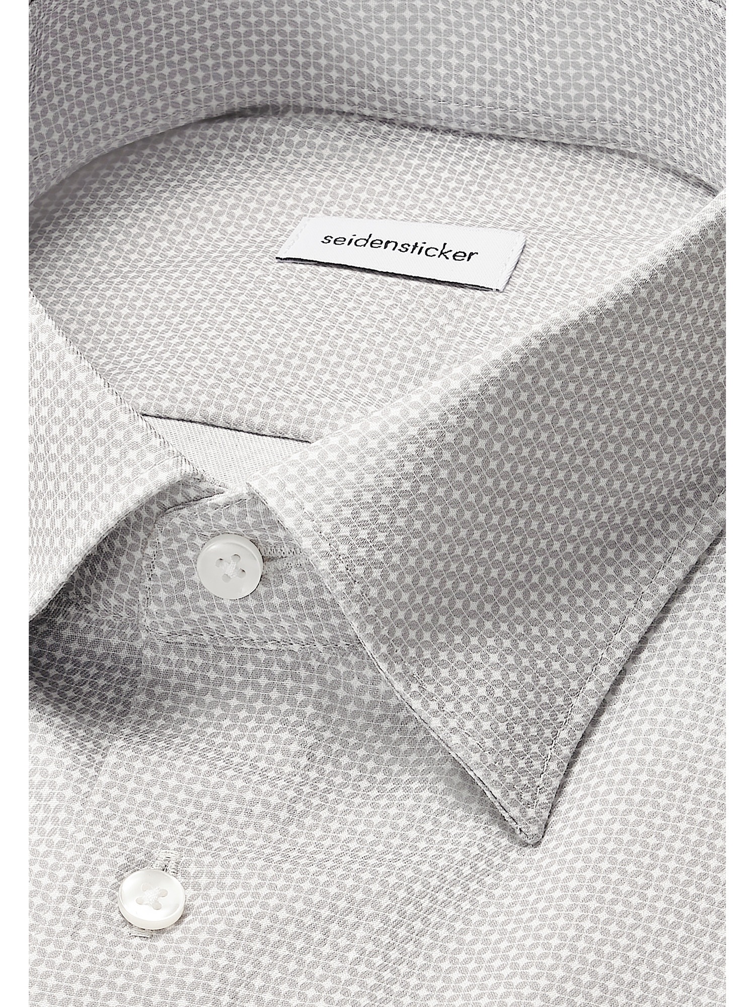 seidensticker Businesshemd »Schwarze Rose« Regular 1/1 Covered-Button-Down-Kragen Druck