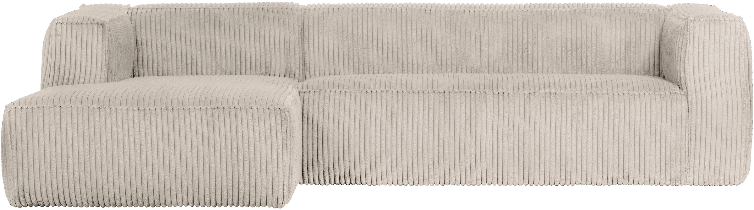 WOOOD Canapé d'angle »Bean Bezug Links mit hoher Sitzkomfort, H 73 x B 305 x T 96/175 cm« Tissu sergé, capacité de charge 400 kg, bonne résistance à l'usure, facile d'entretien