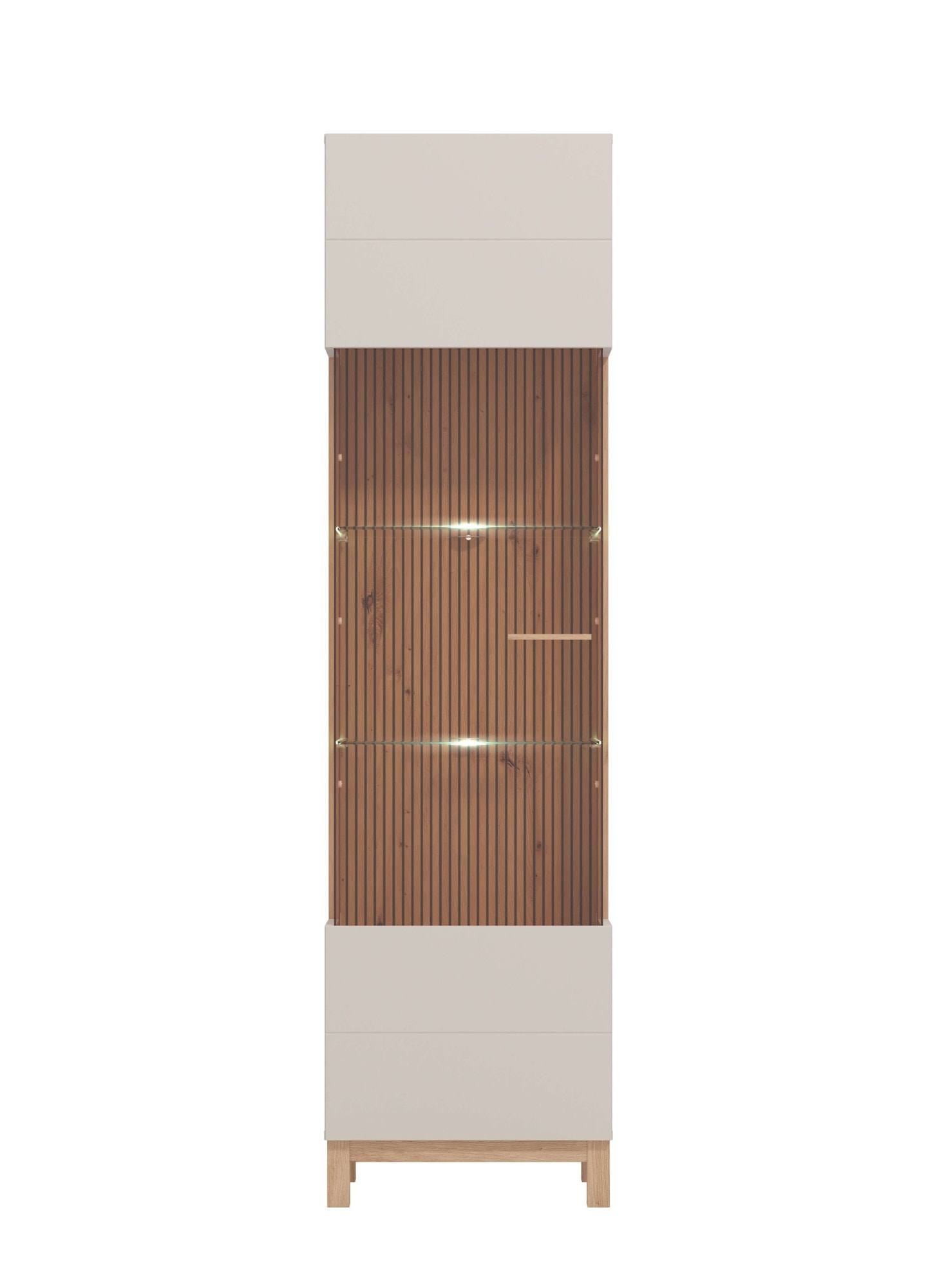 Home affaire Vitrine »Essex Vitrinenschrank, Glasschrank, Standvitrine, Highboard/Sideboard« 1 Tür, 4 Einlegeböden, 5 Fächer, Gesamtmasse (B/T/H): 51,5/35/191,5 cm