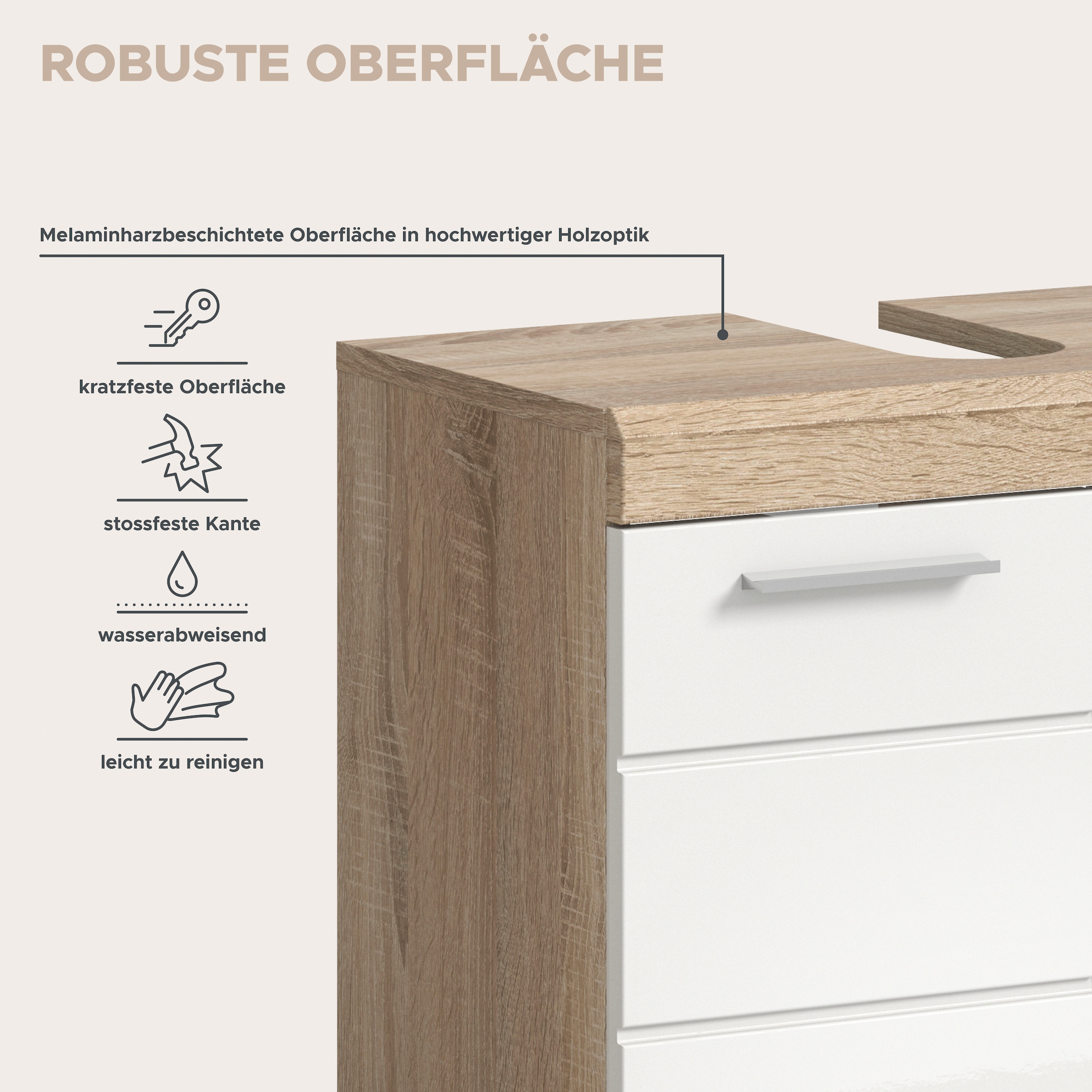 welltime Ensemble de meubles de salle de bain »SIENA, 3 teilig, bestehend aus:« Ensemble, BEST-SELLER !, 3 cuis tlg.