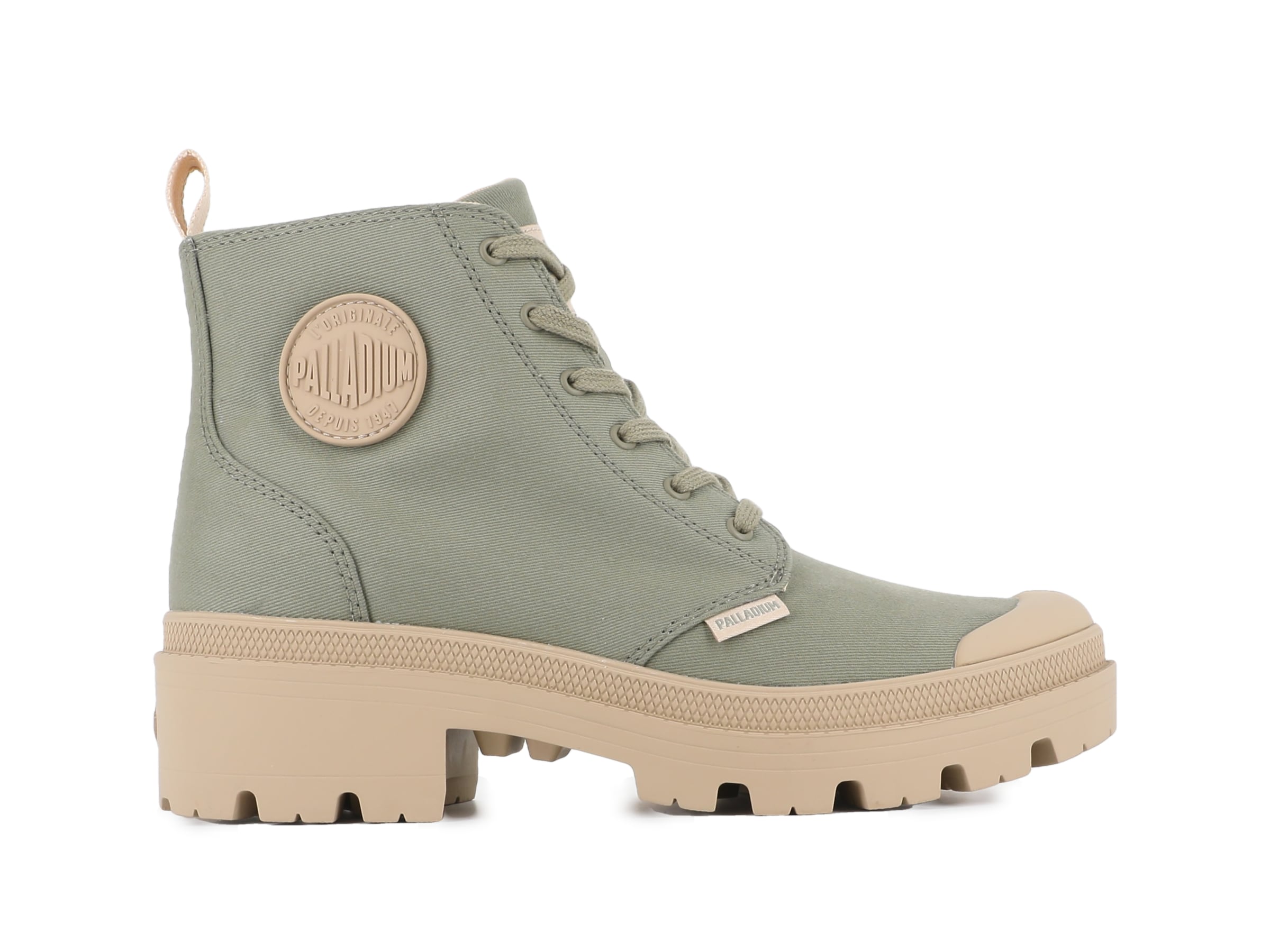 Palladium Schnürstiefelette »PALLABASE TWILL«  Schnürstiefel, Schnürboots aus Canvas mit Reissverschluss