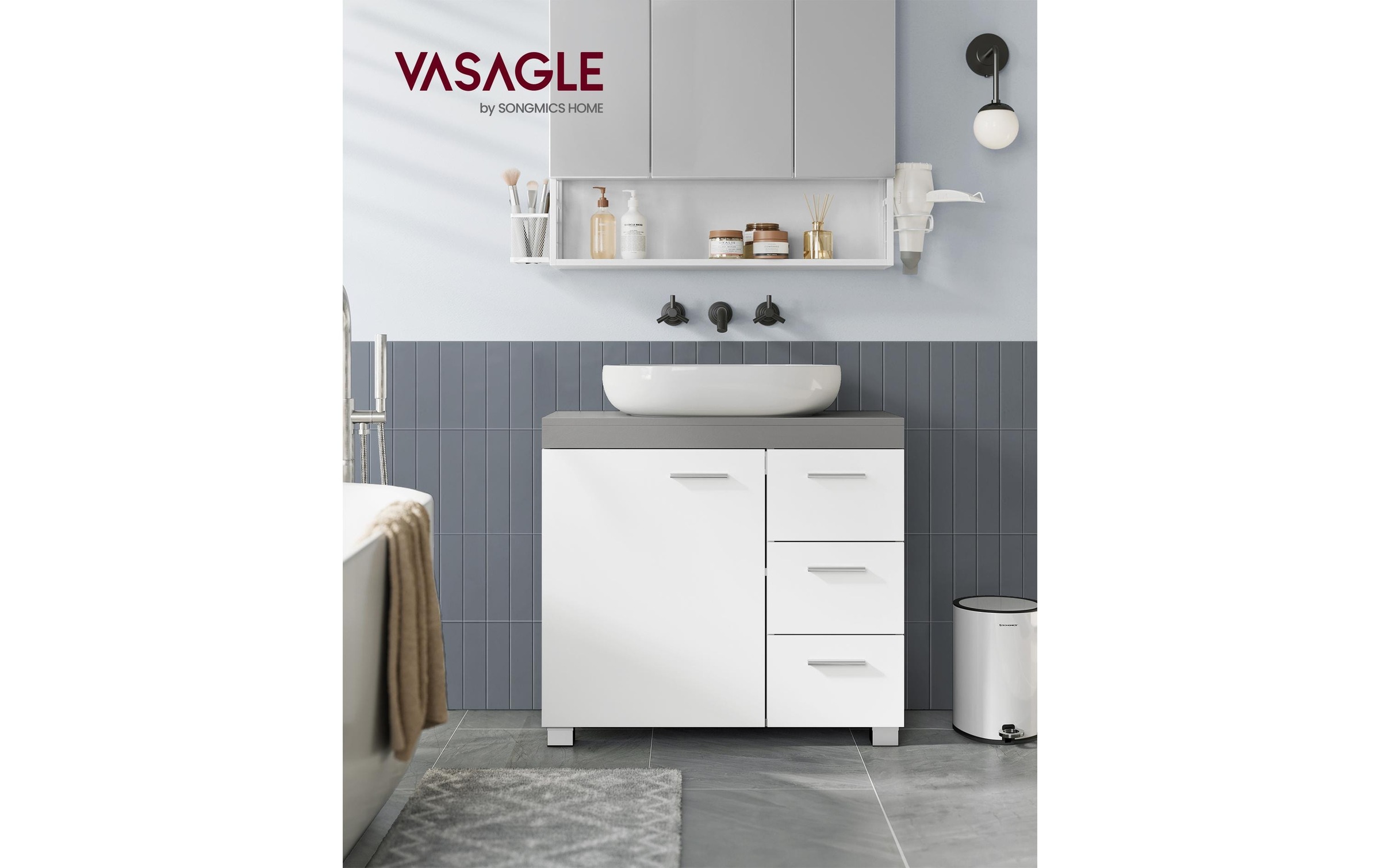 VASAGLE Waschbeckenunterschrank »64 x 70 cm«