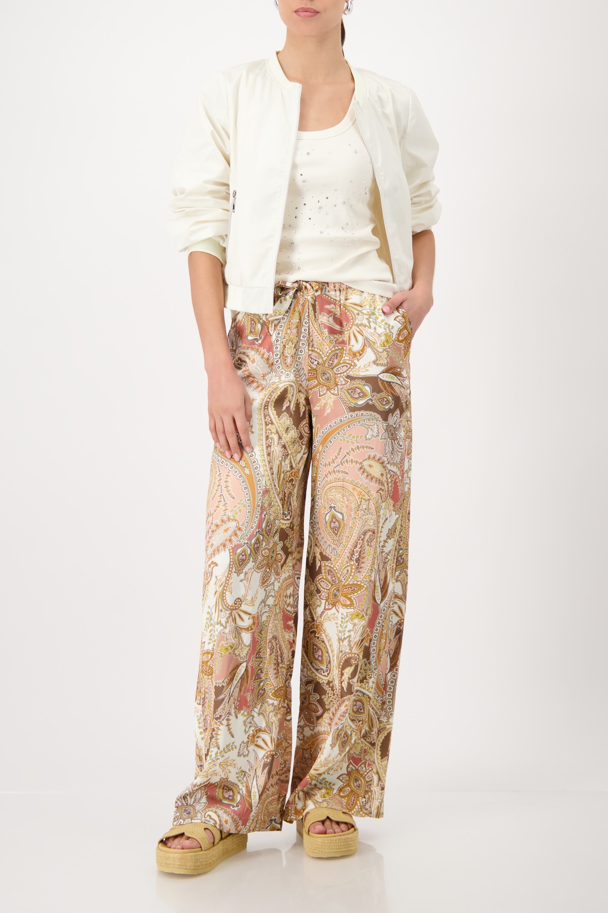 Monari Palazzohose »Hose Pia reg. Paisley«  Regular fit mit Paisleymuster
